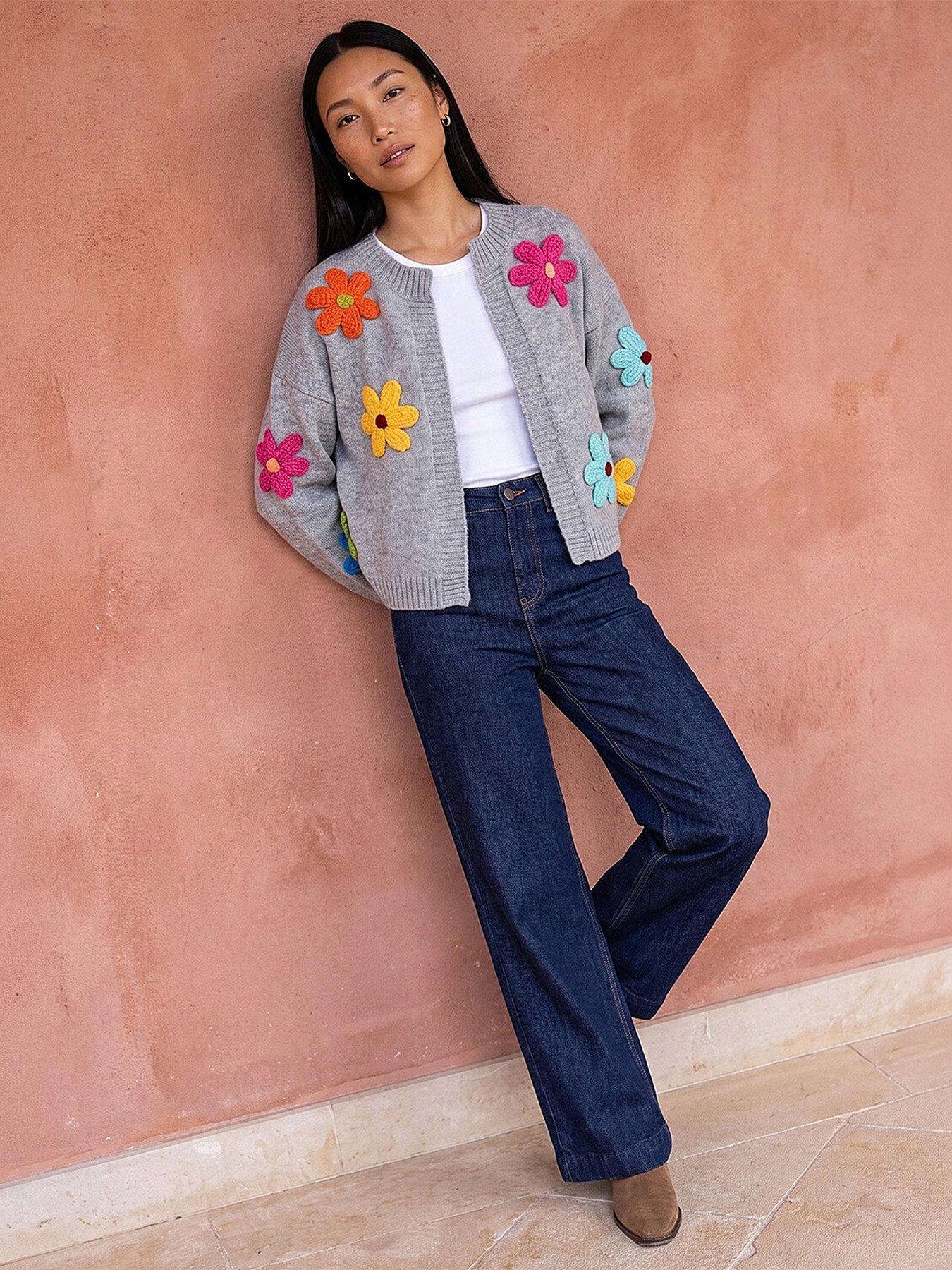 Image 3 of 5 of Roman Multi Floral Knit Cardigan