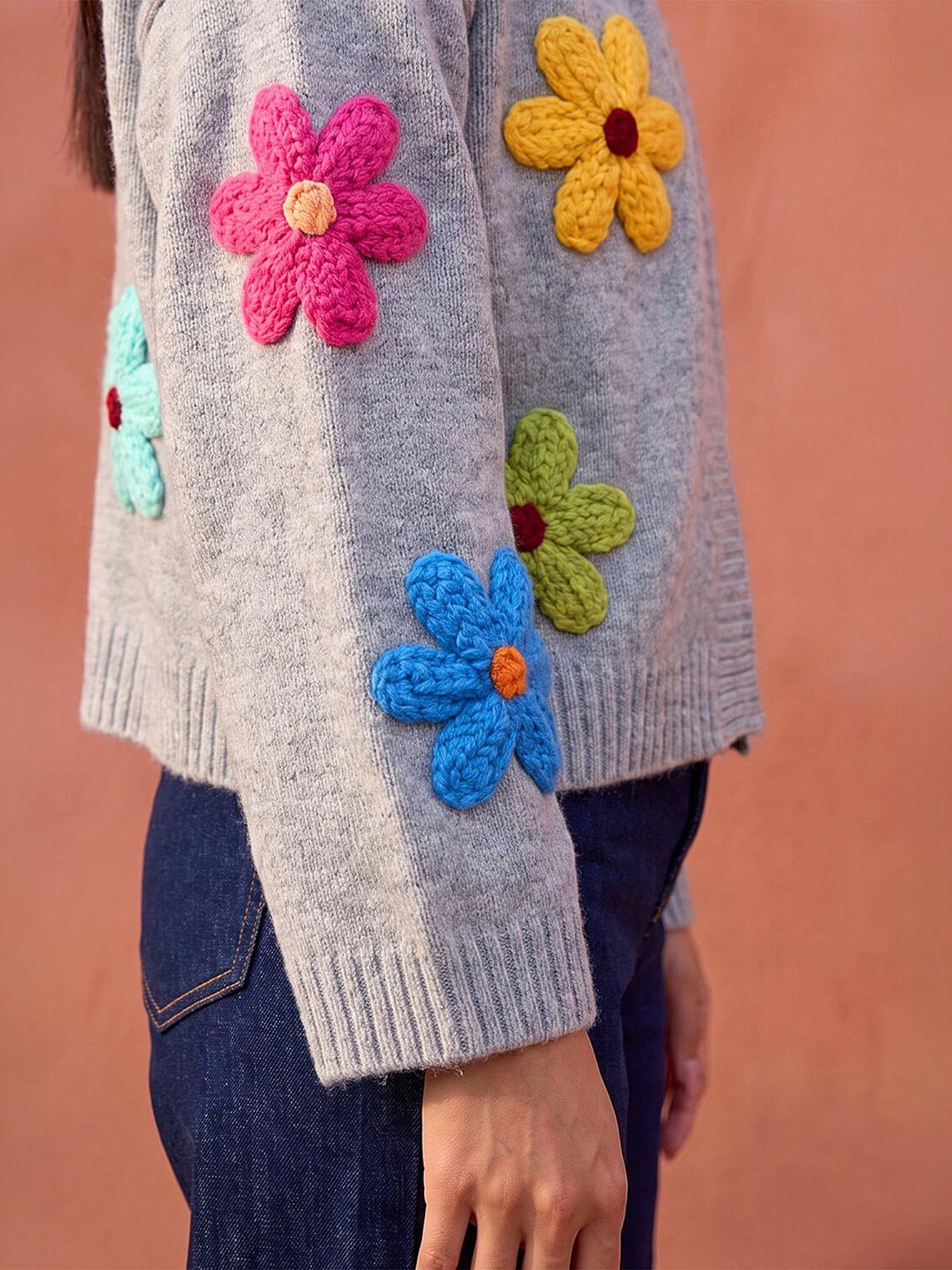 Image 4 of 5 of Roman Multi Floral Knit Cardigan