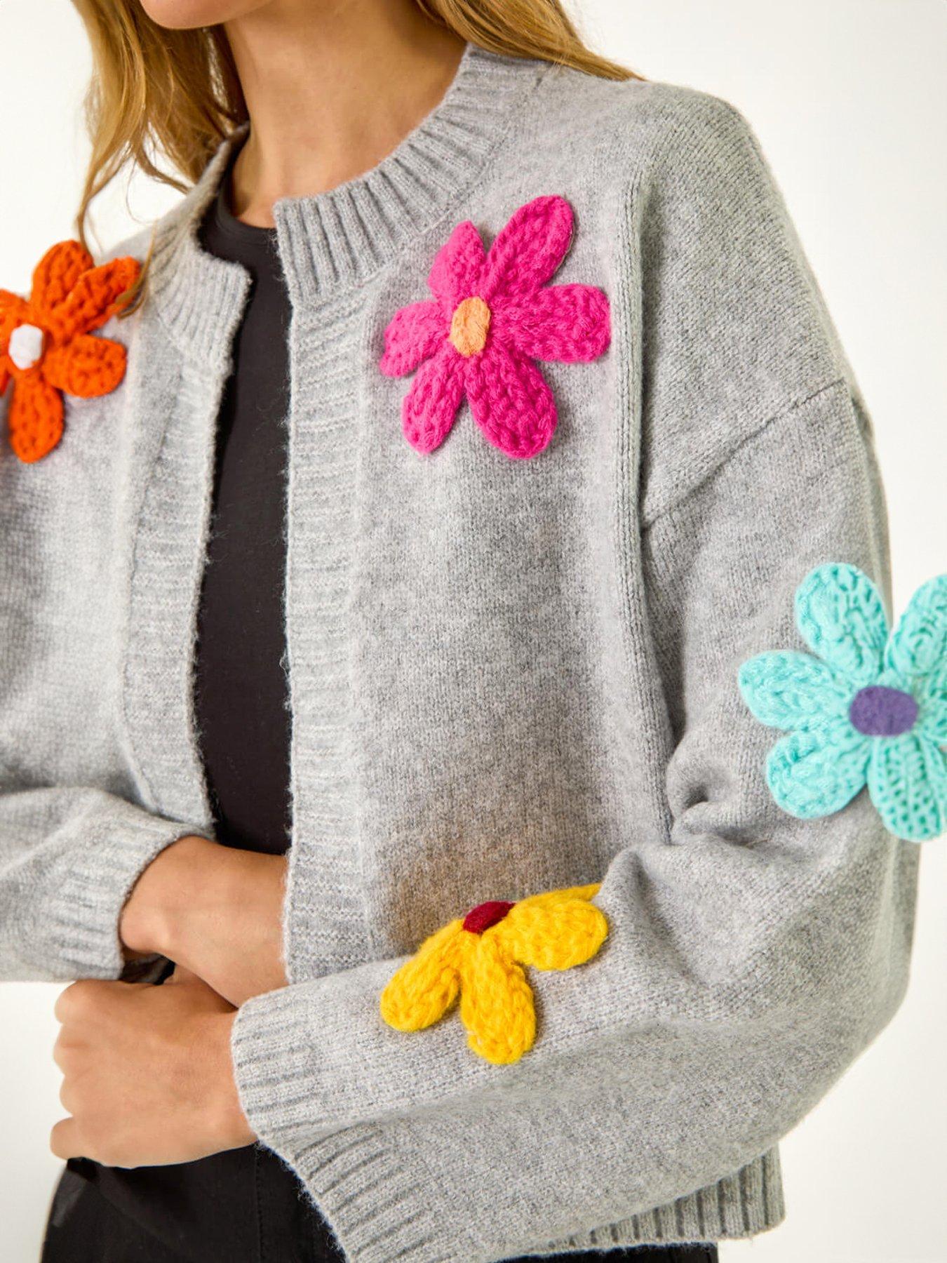 Image 5 of 5 of Roman Multi Floral Knit Cardigan