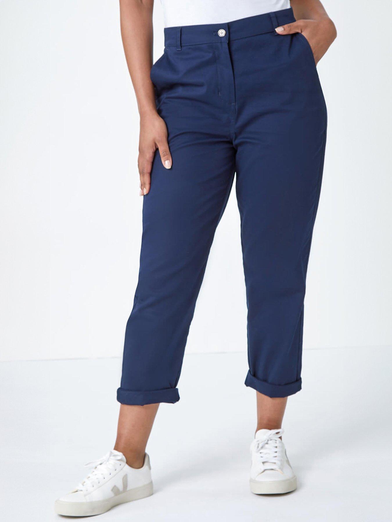Roman Petite Cotton Blend Stretch Chino Trousers