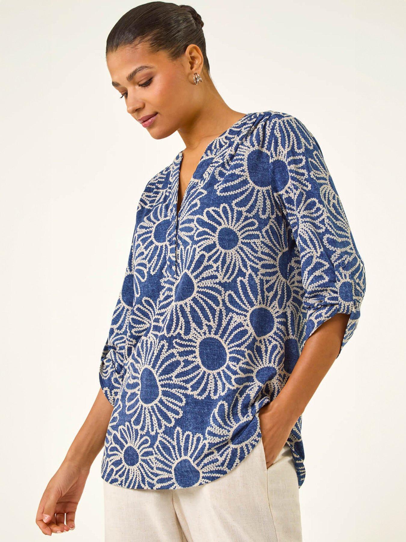 Roman Floral Puff Print Shirt