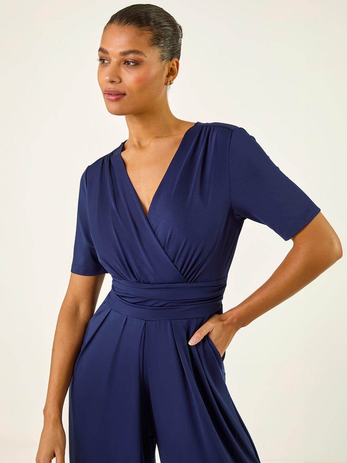 Roman Wrap Bodice Belted Jumpsuit | Very
