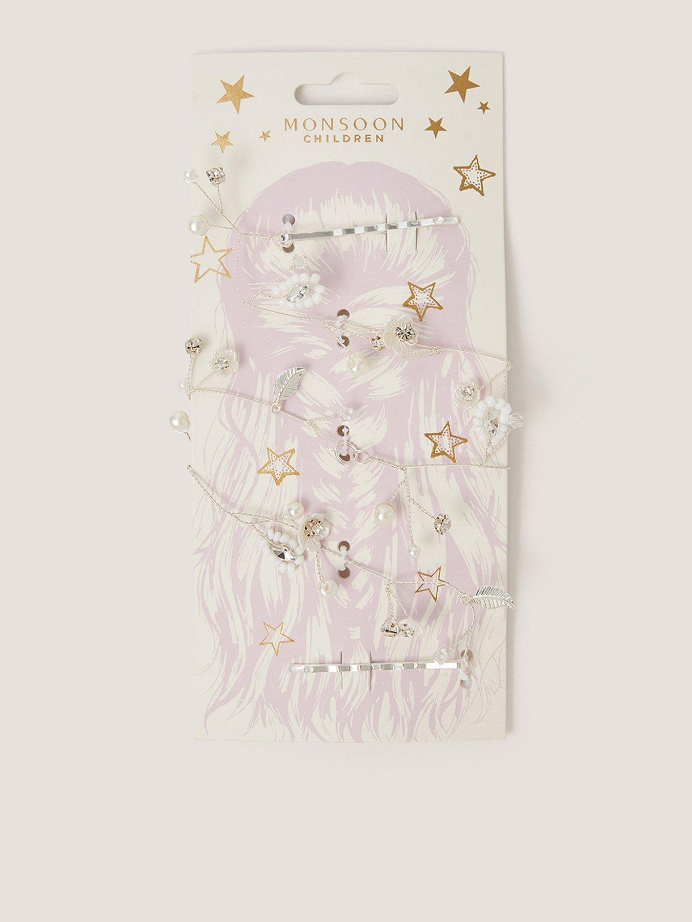 Monsoon Girls Bridesmaid Plait Wire Trellis - Light Cream