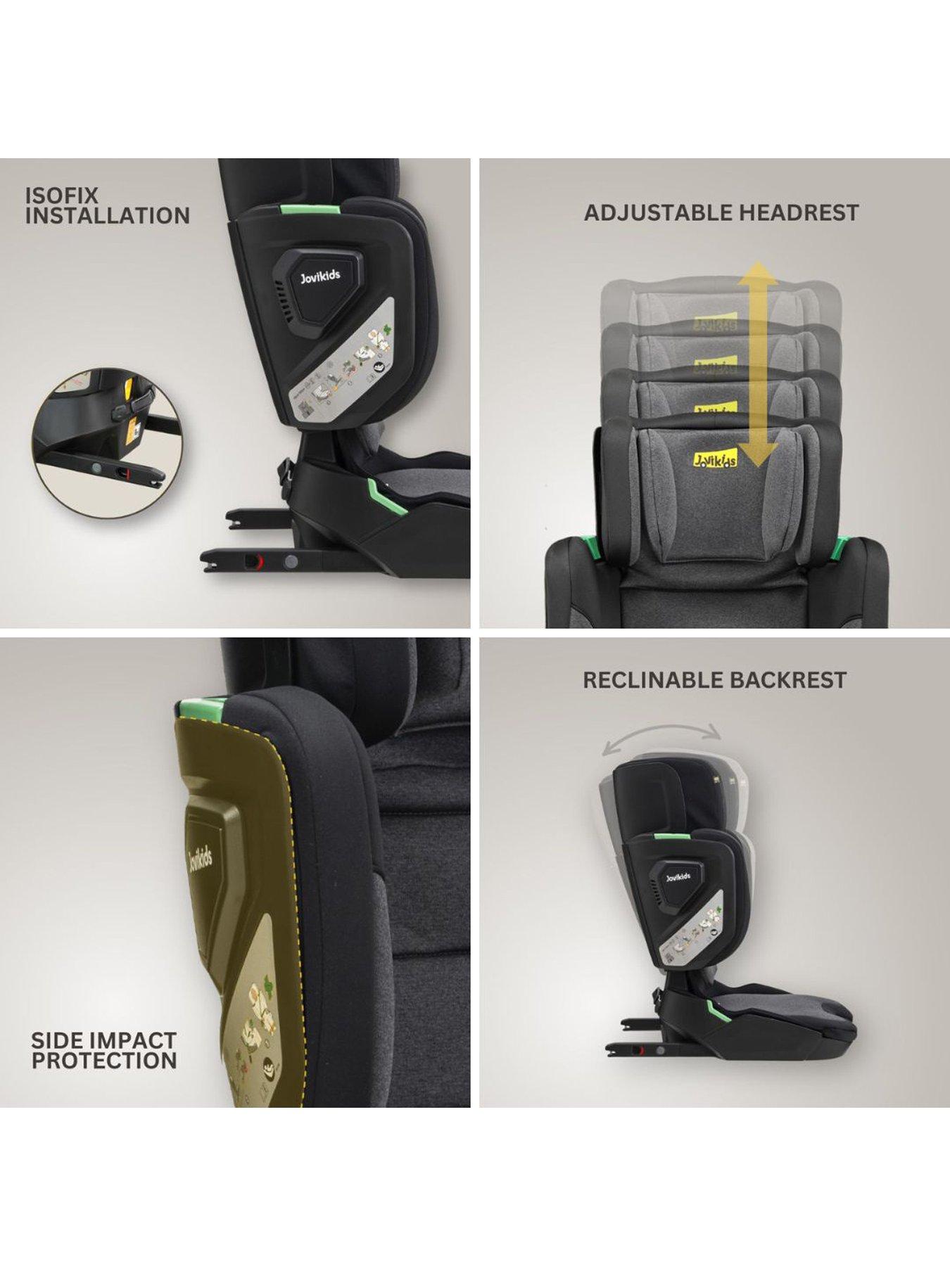 Image 3 of 8 of Jovikids Rober + Compact Folding Booster Car Seat - Twilight