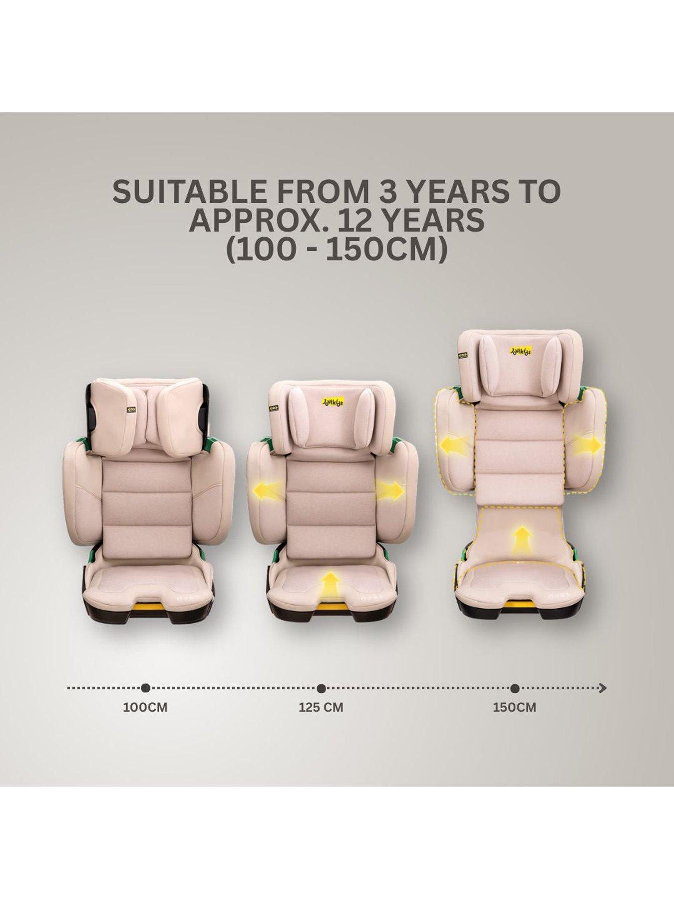 Image 2 of 8 of Jovikids Rober + Compact Folding Booster Car Seat - Rosewood