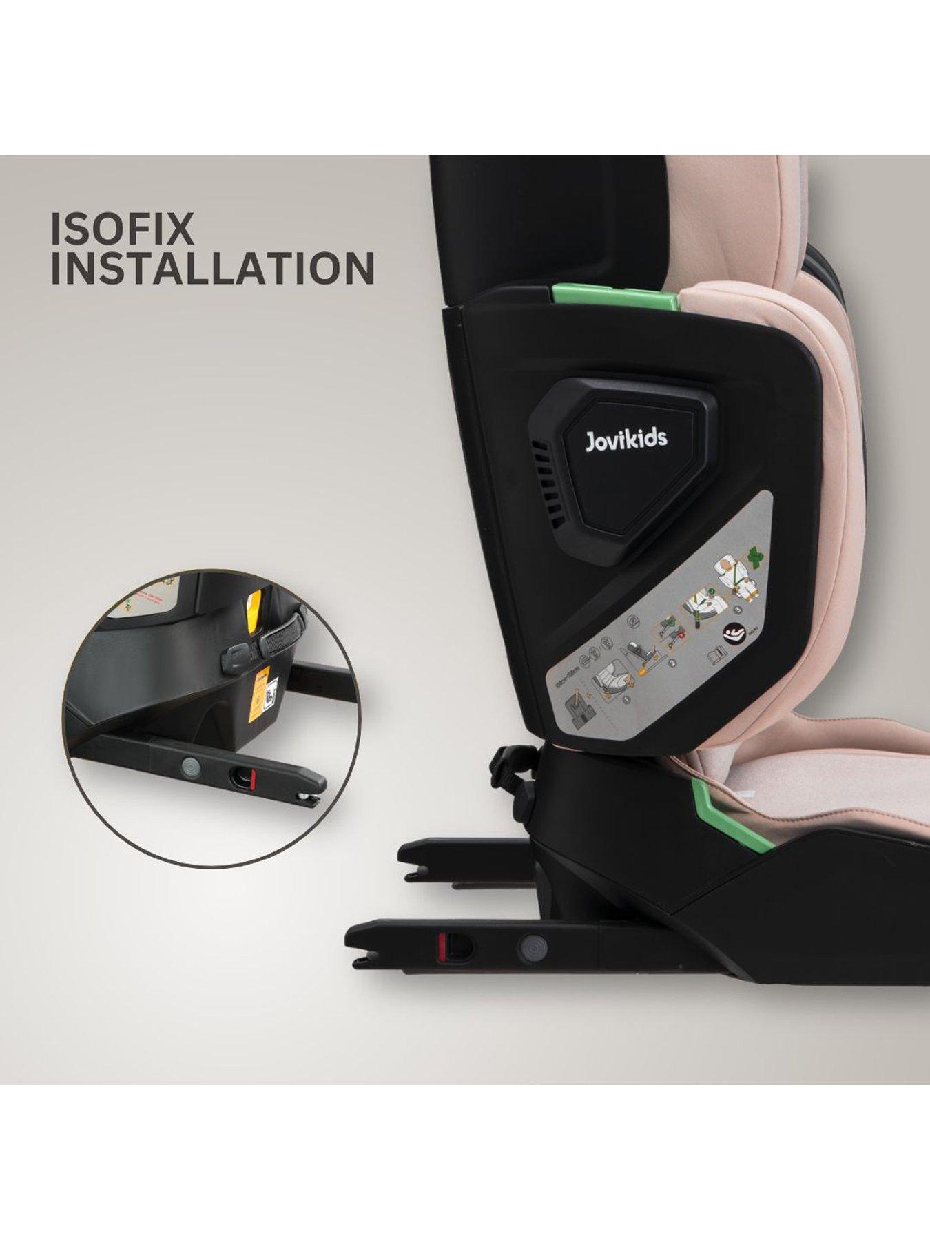 Image 3 of 8 of Jovikids Rober + Compact Folding Booster Car Seat - Rosewood