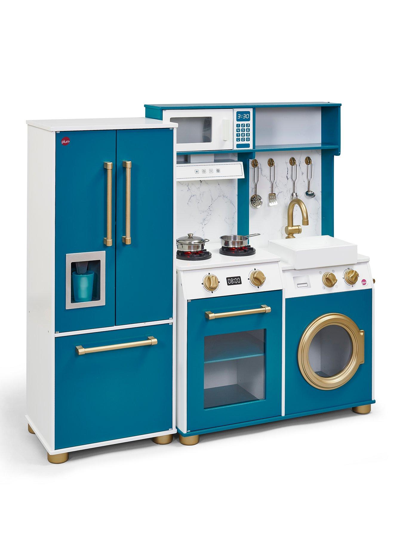 Image 1 of 8 of Plum Bakehouse Traditional Wooden Kitchen with Fridge - Oxford Blue