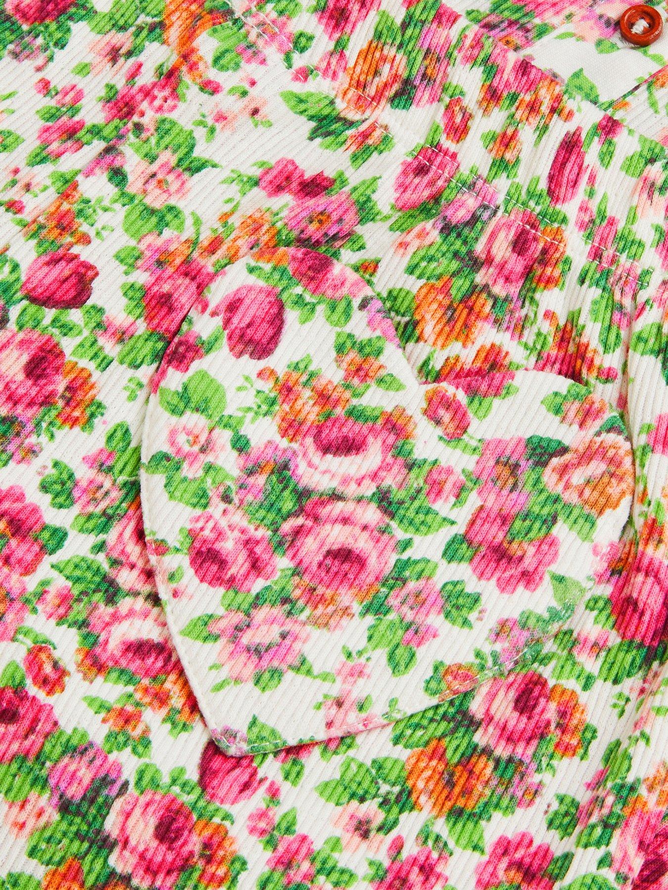 Image 3 of 3 of Monsoon Girls Ditsy Posey Print Pyjamas - Cream