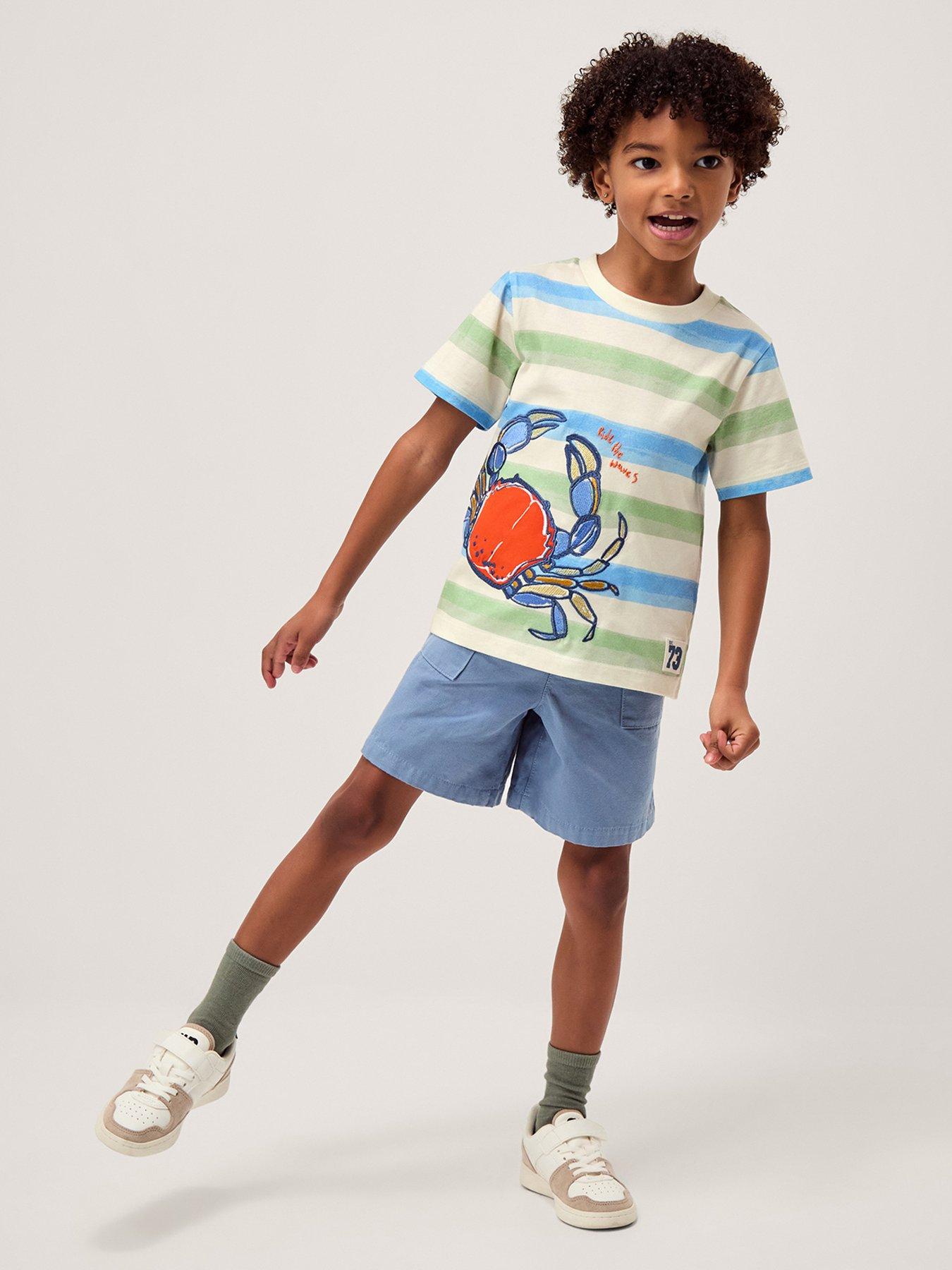 Monsoon Boys Pull On Shorts, Blue, Size 12-13 Years