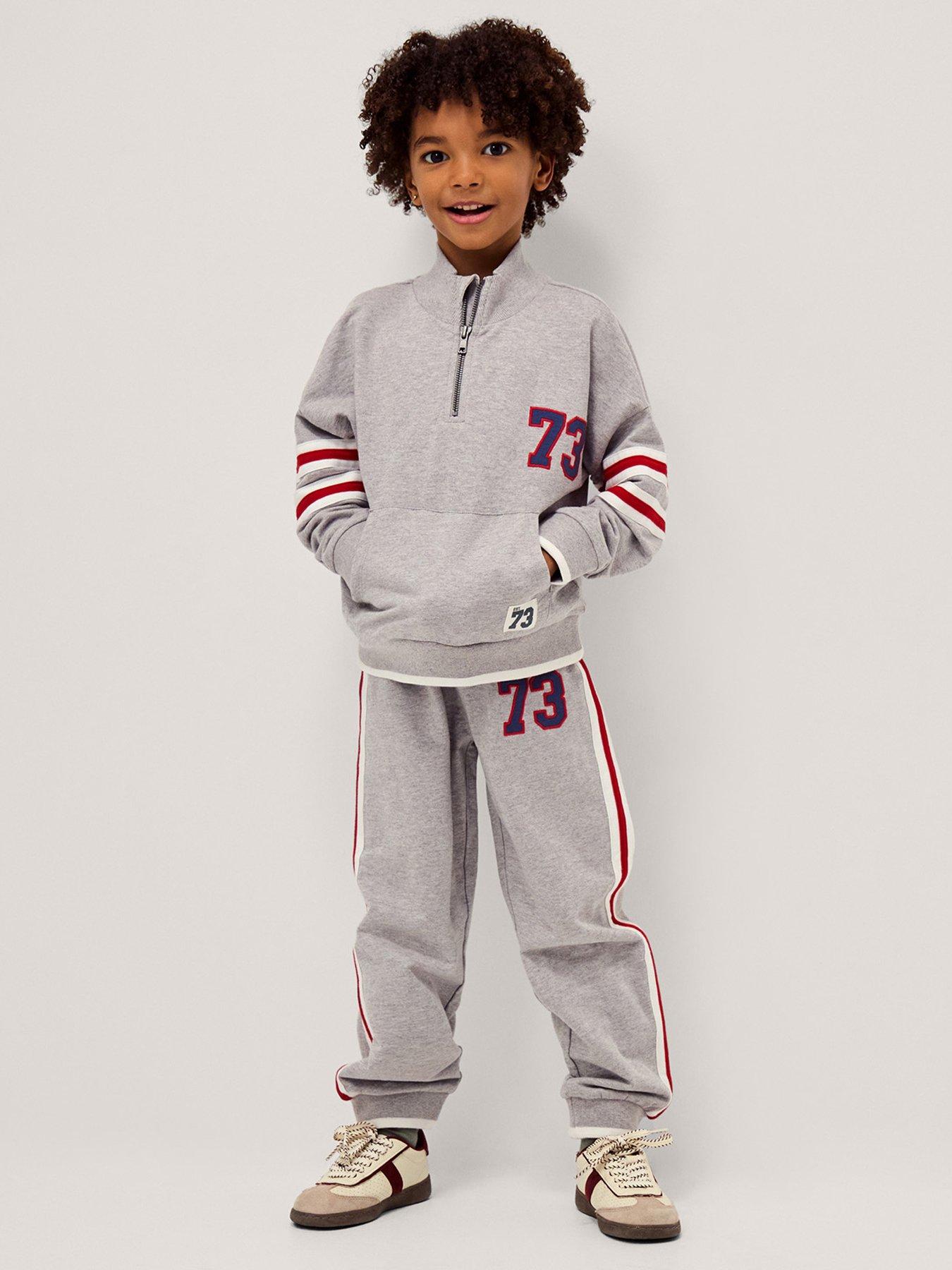 Monsoon Boys Half Zip 73 Sweat Set - Grey