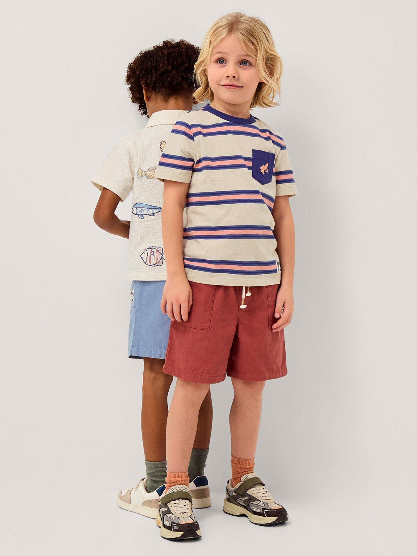 Monsoon Boys Short Sleeve Stripe T-Shirt - Multi