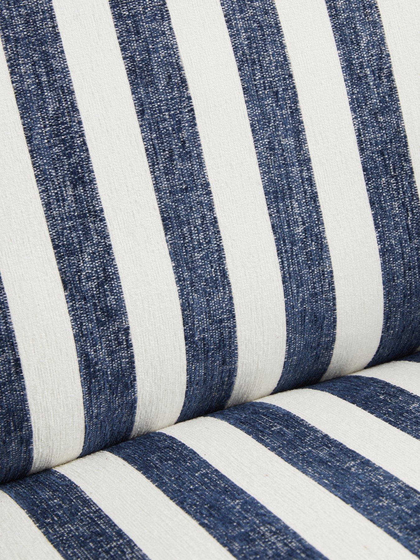Image 5 of 6 of The Very Collection Coast Striped Snuggle Chair + Footstool (Buy &amp; SAVE!) - FSC&reg; Certified