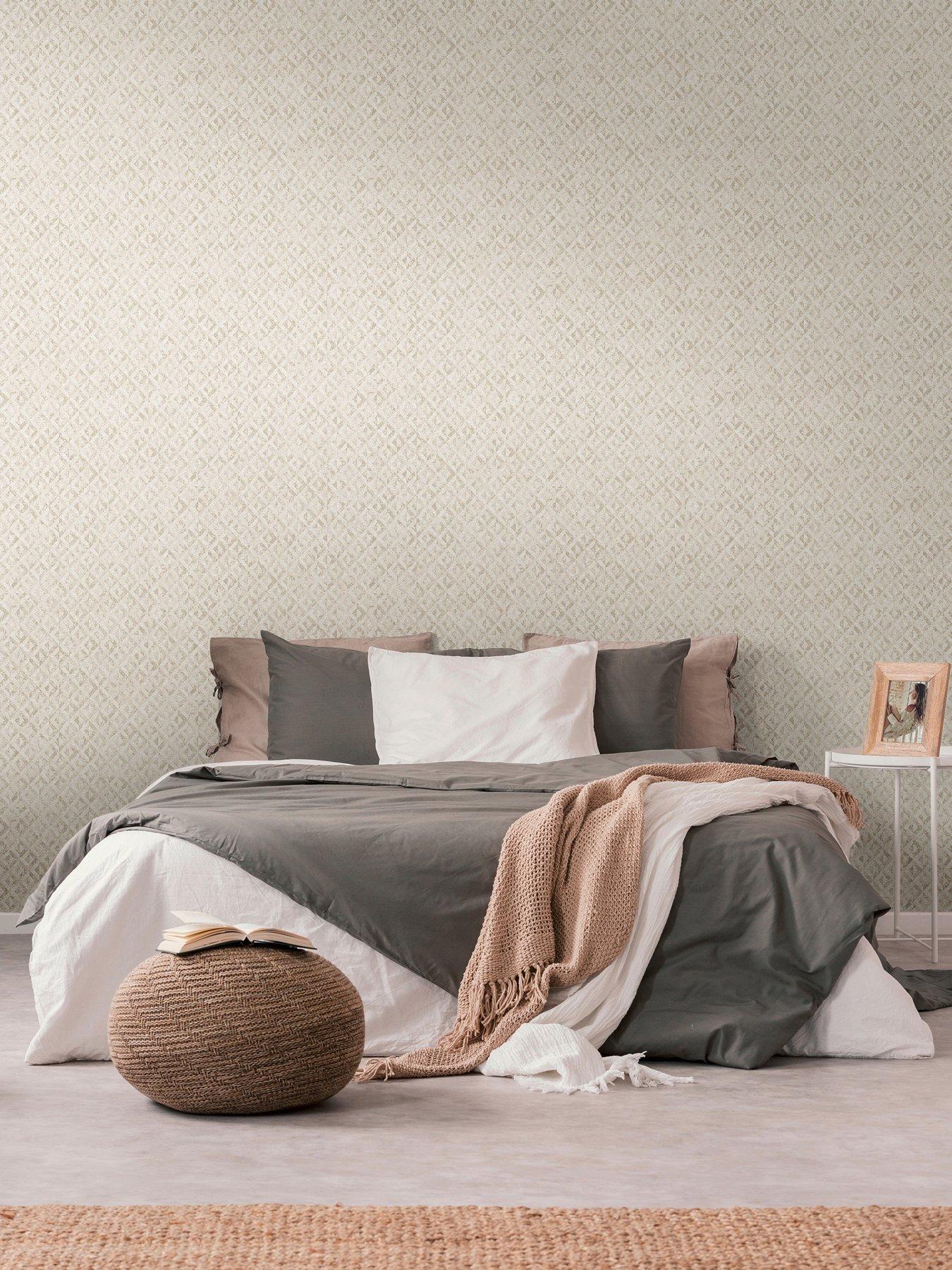 AS Creation Block print Beige Non Woven Wallpaper