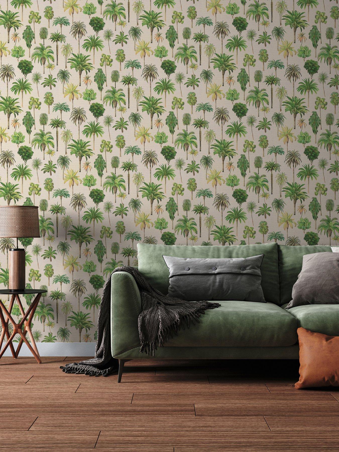 AS Creation Palm Springs Green Non Woven Wallpaper