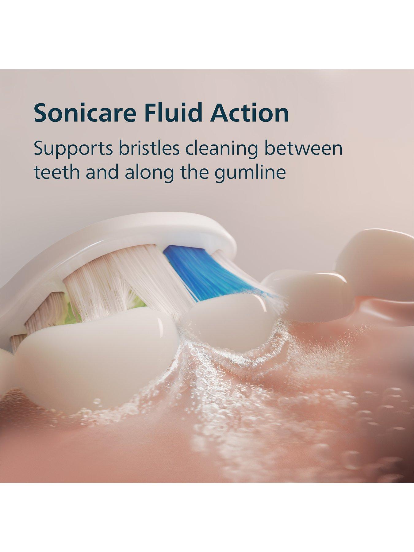 Image 2 of 8 of Philips Sonicare 4000 Series Sonic Electric Toothbrush White, Pressure Sensor, 4 Brushing Settings, 21-Day Battery, QuadPacer, Rechargeable, HX4042/41