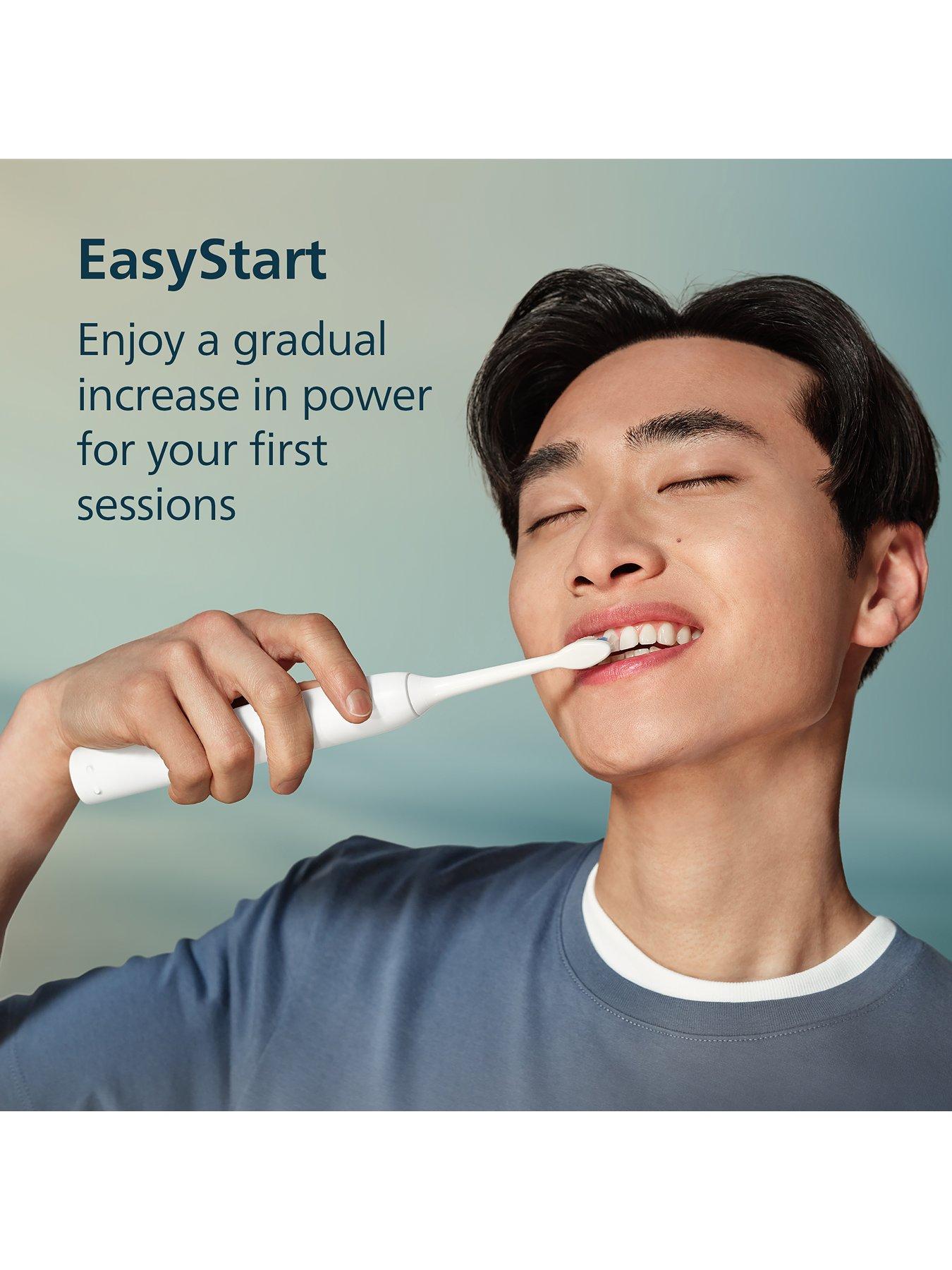 Image 6 of 8 of Philips Sonicare 4000 Series Sonic Electric Toothbrush White, Pressure Sensor, 4 Brushing Settings, 21-Day Battery, QuadPacer, Rechargeable, HX4042/41