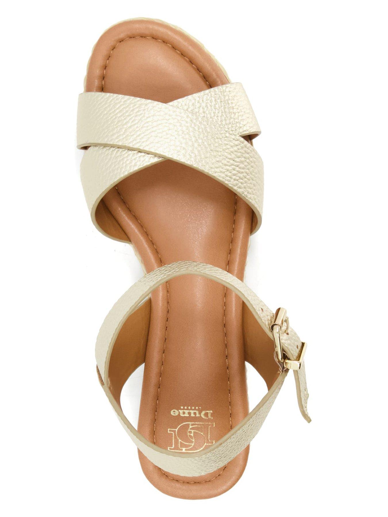 Image 4 of 6 of Dune London Linnie Ankle Strap Sandals - Gold