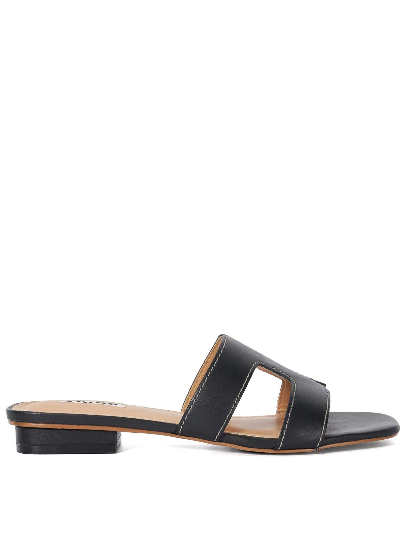 Dune London Loupe Sliders - Black