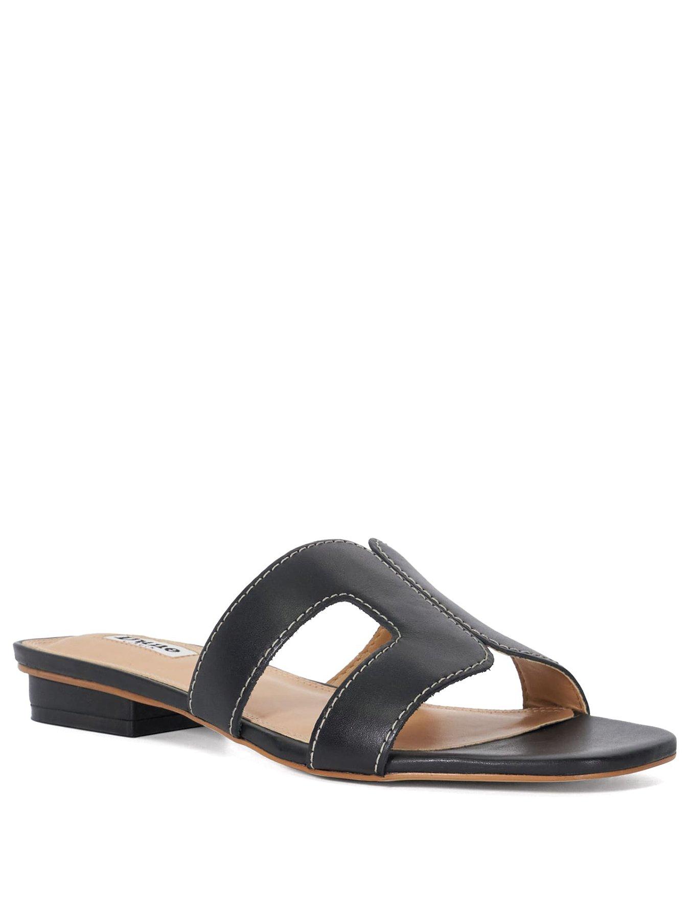 Image 2 of 6 of Dune London Loupe Sliders - Black