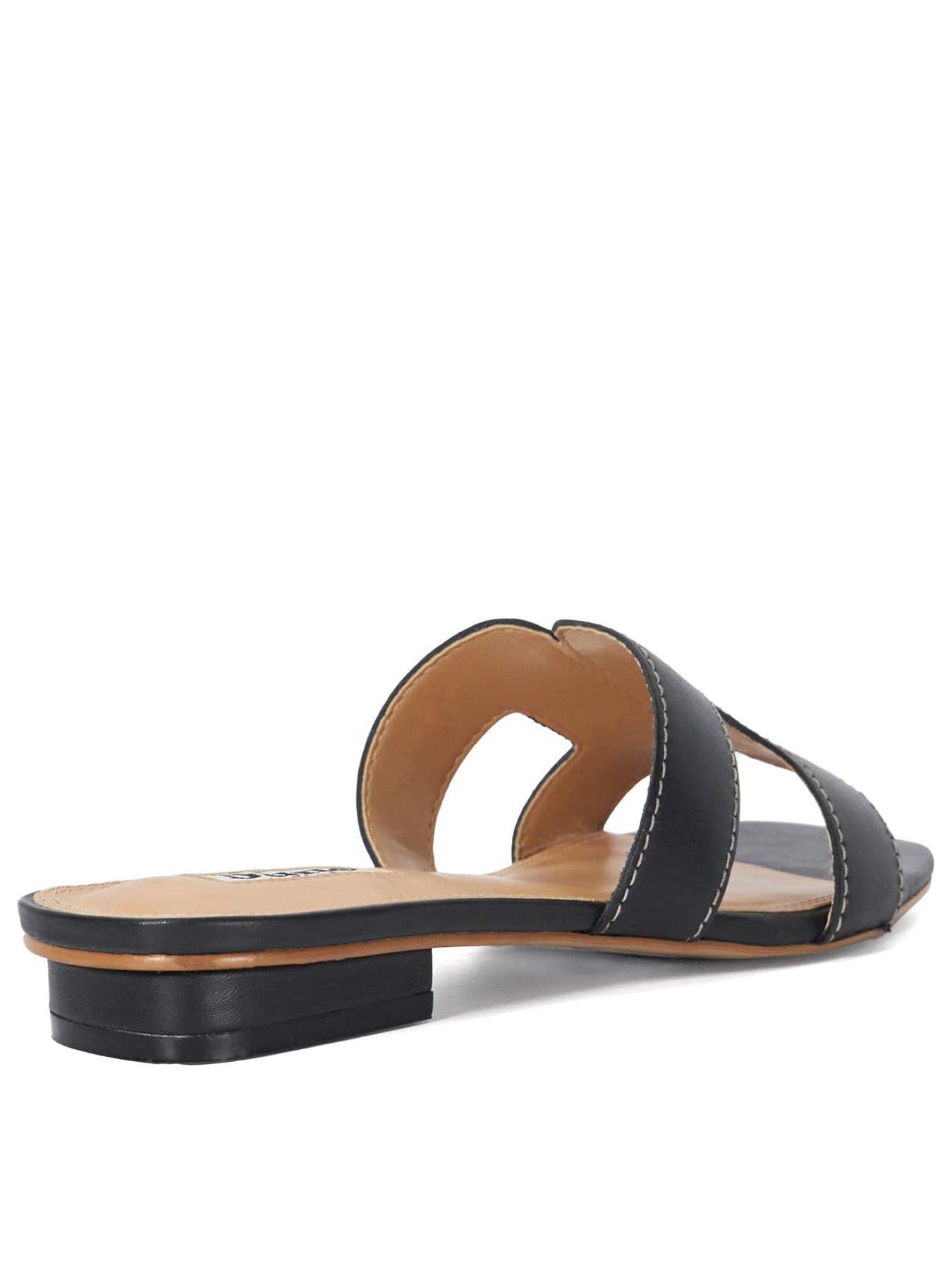 Image 3 of 6 of Dune London Loupe Sliders - Black