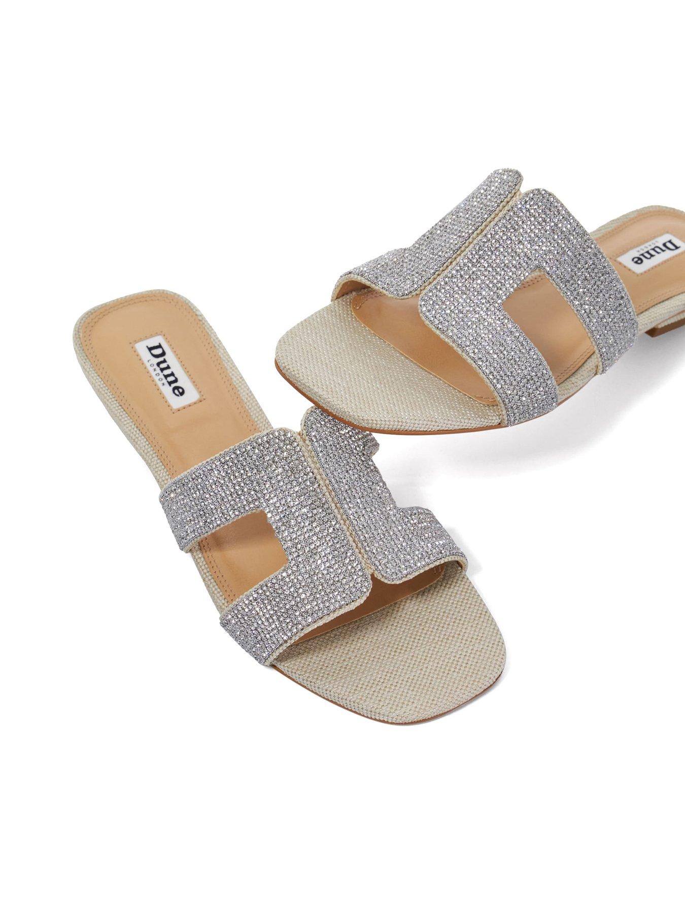 Image 5 of 6 of Dune London Loupe Sliders - Silver
