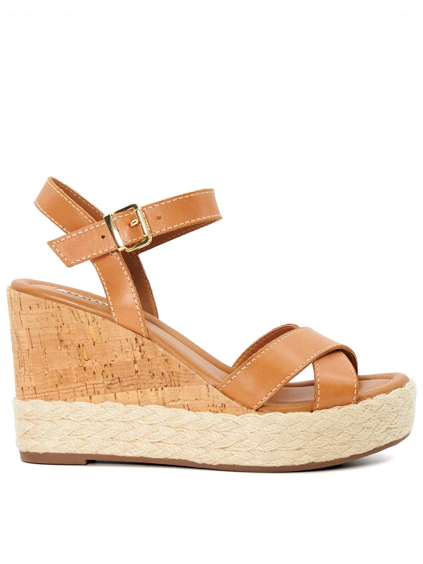 Dune London Kindest Wedge Sandals - Tan