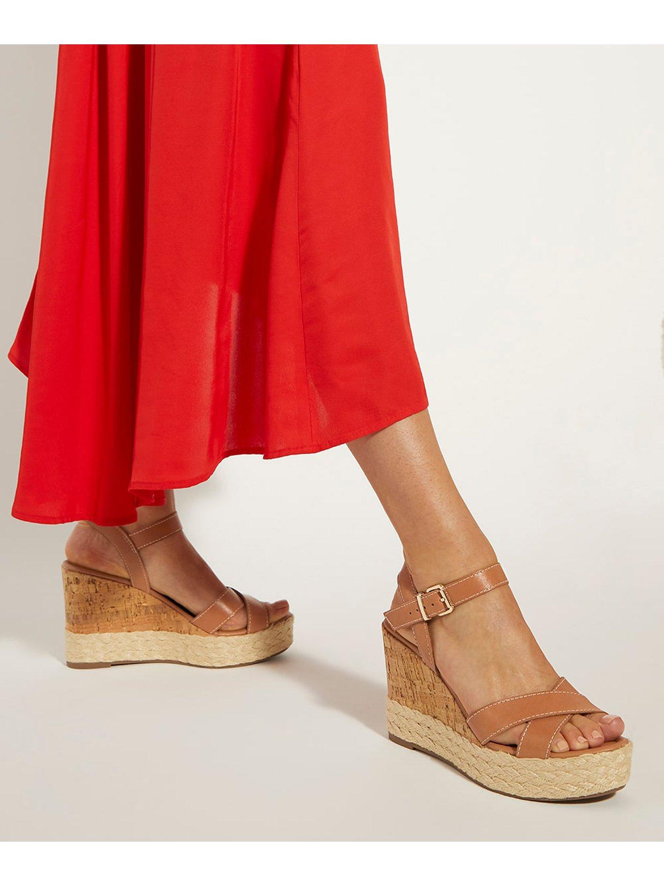 Image 6 of 6 of Dune London Kindest Wedges - Tan