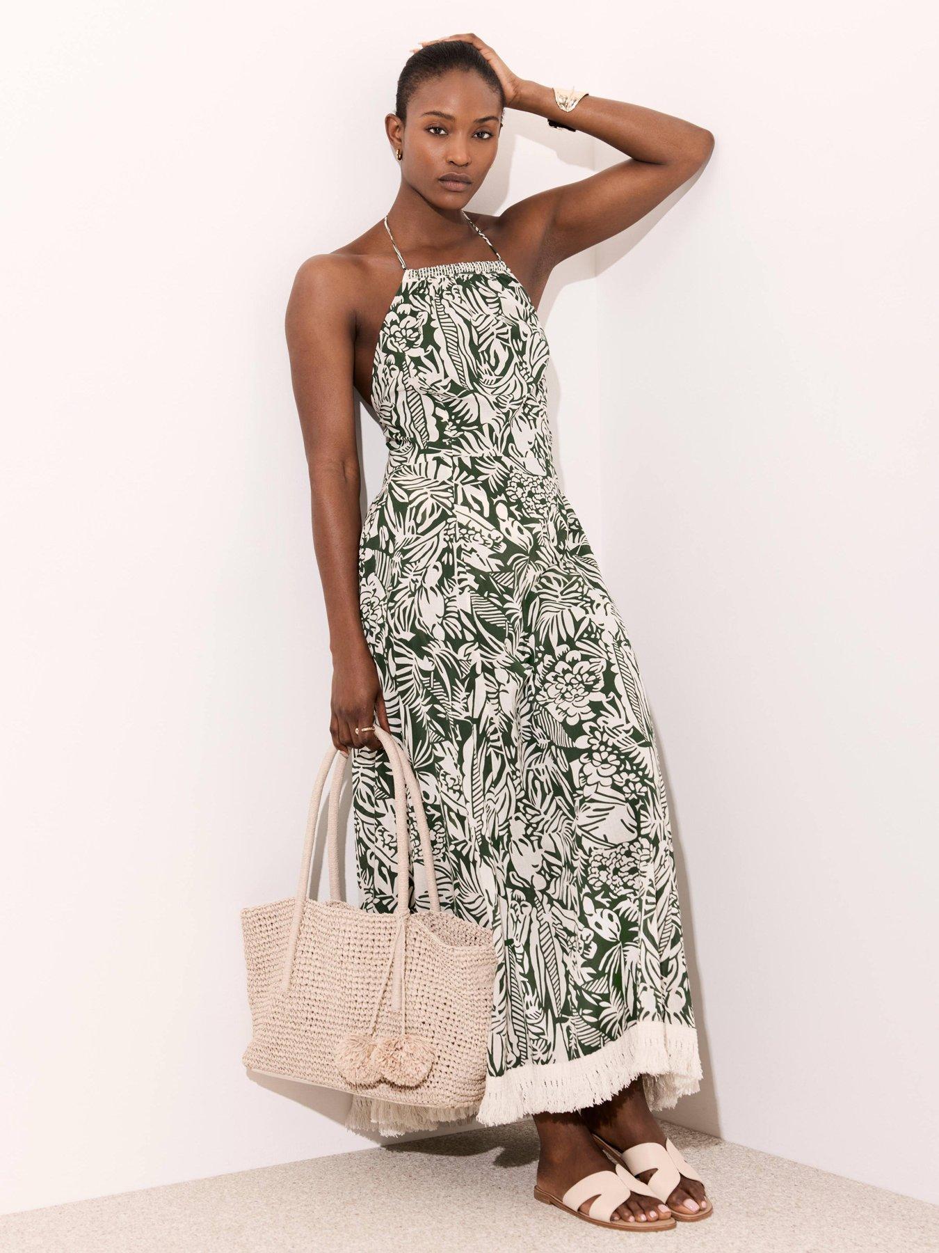 Mint Velvet: Printed Halterneck Maxi Dress