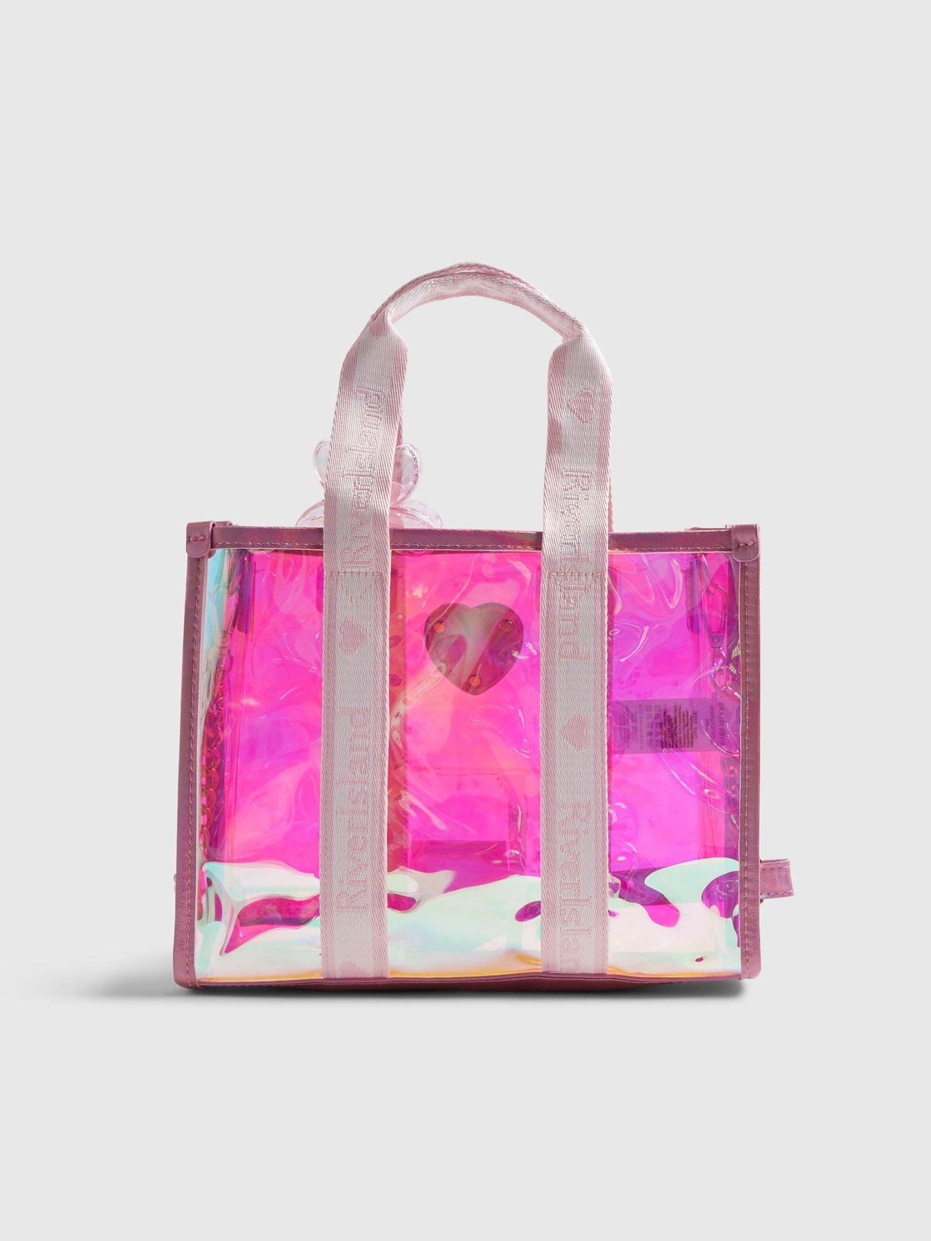 Image 2 of 5 of River Island Older Girls Claw Clip Jelly Shopper Bag - Pink