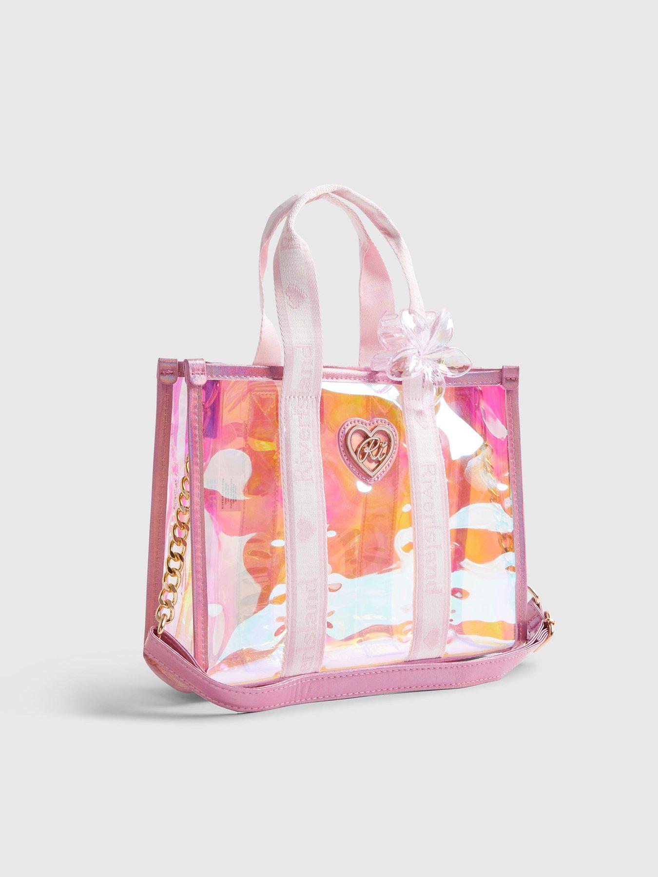 Image 3 of 5 of River Island Older Girls Claw Clip Jelly Shopper Bag - Pink