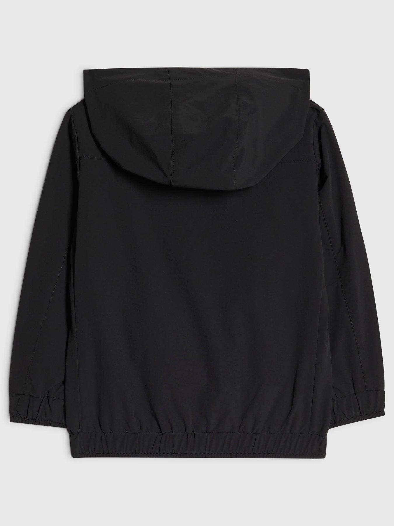 Image 2 of 4 of River Island Mini Boys Hooded Tech Jacket - Black