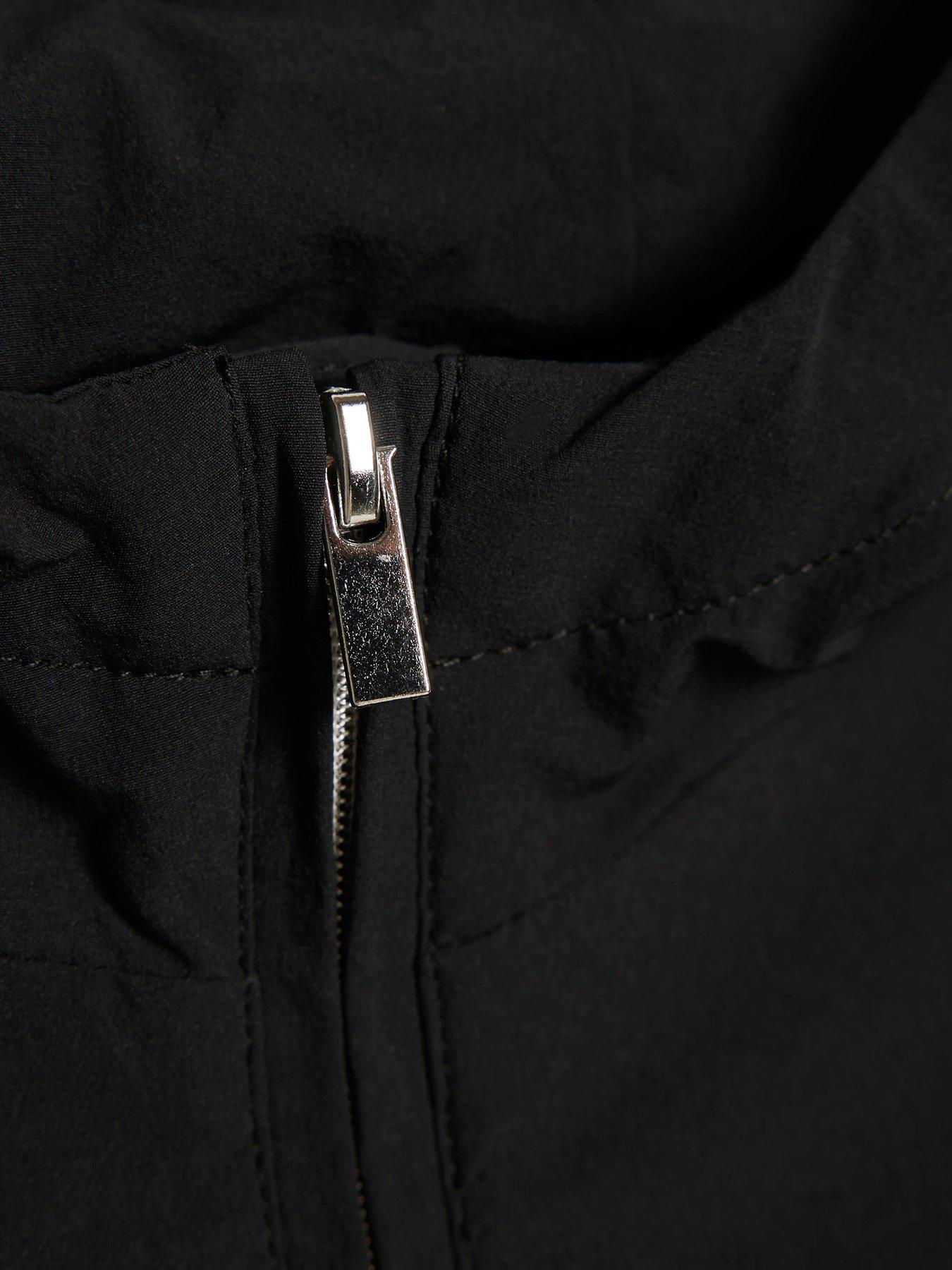 Image 4 of 4 of River Island Mini Boys Hooded Tech Jacket - Black