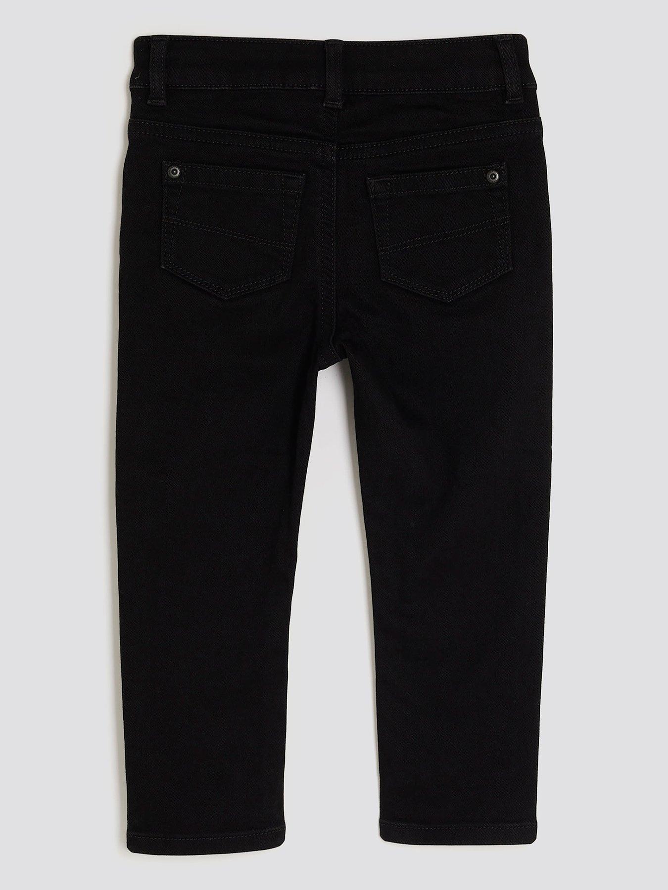 Image 2 of 3 of River Island Mini Mini Boys Relaxed Skinny Jeans - Black