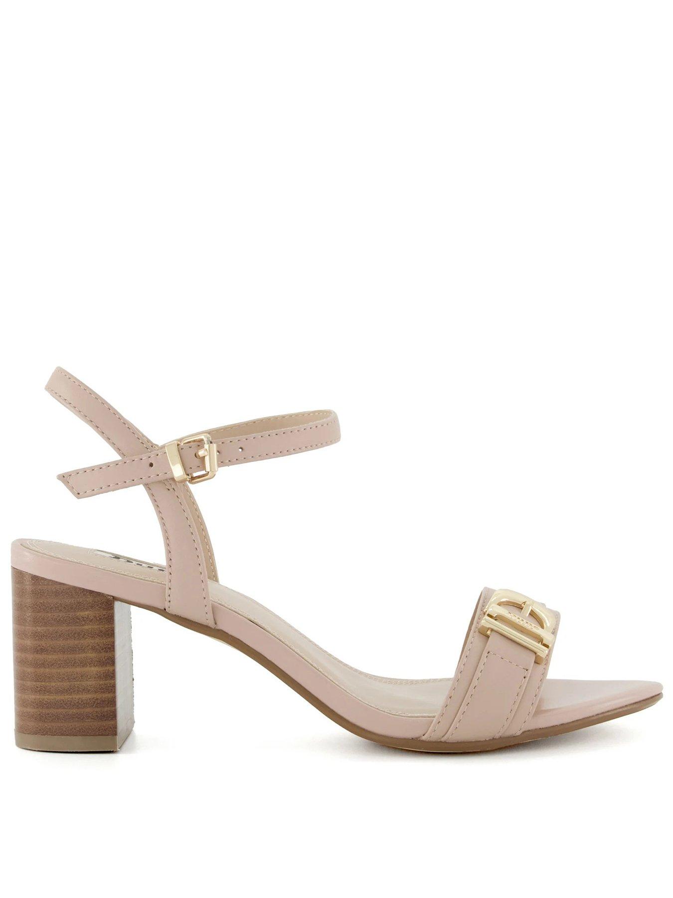 Dune London Women's Wide Fit 'Jessie' Leather Sandals in Natural | Size: 3 - Image 3