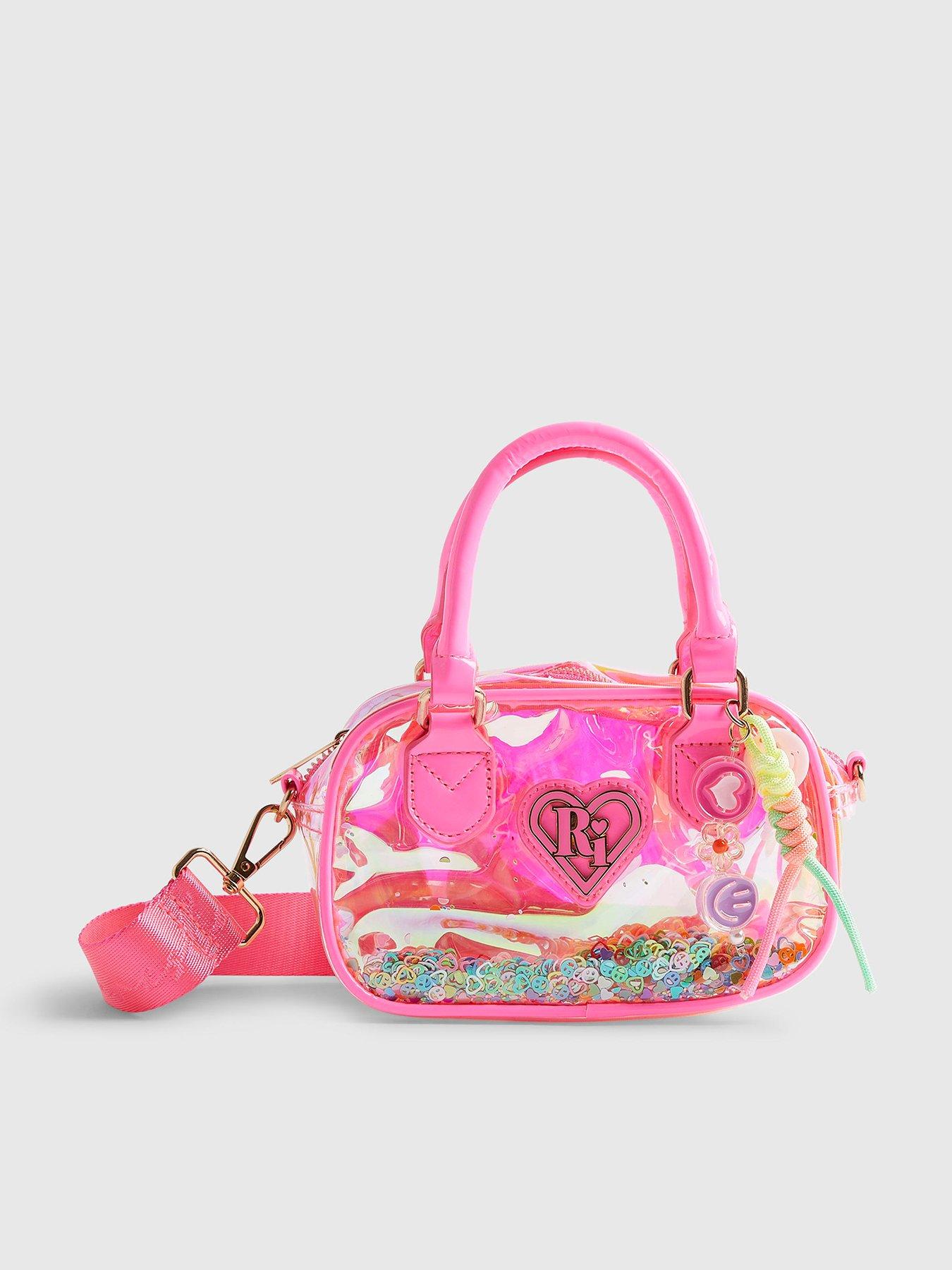 River Island Older Girls Neon Jelly Bag, Pink