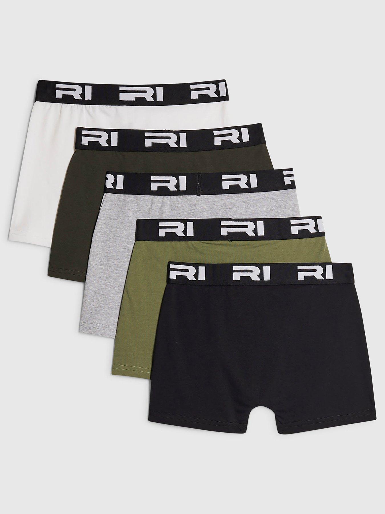 Image 2 of 4 of River Island Older Boys 5 Pack Ri Boxers - Multi