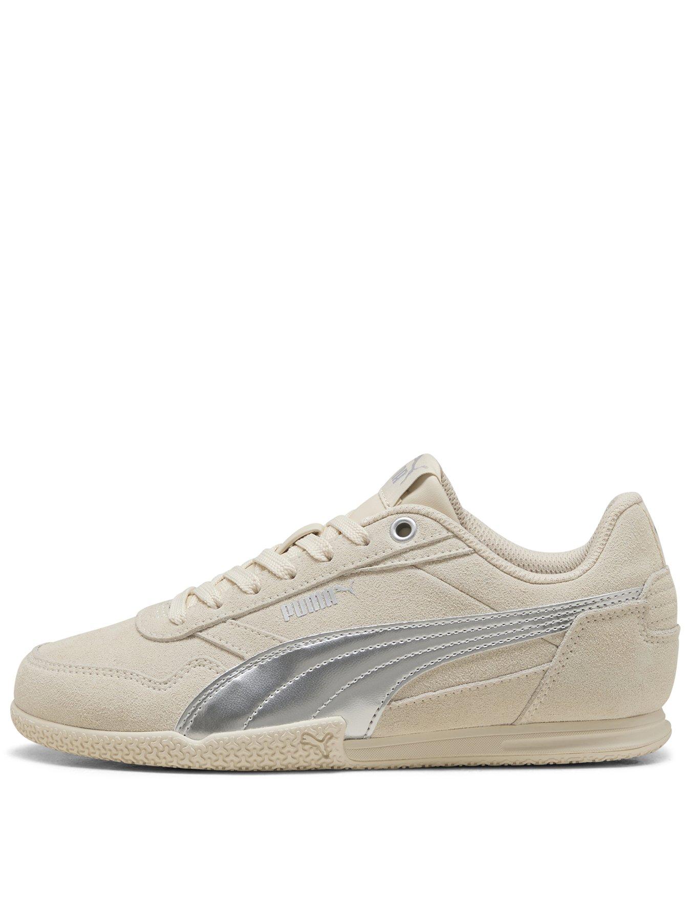 Image 1 of 6 of Puma Junior Bella Donna Sd Metallic Trainers - White
