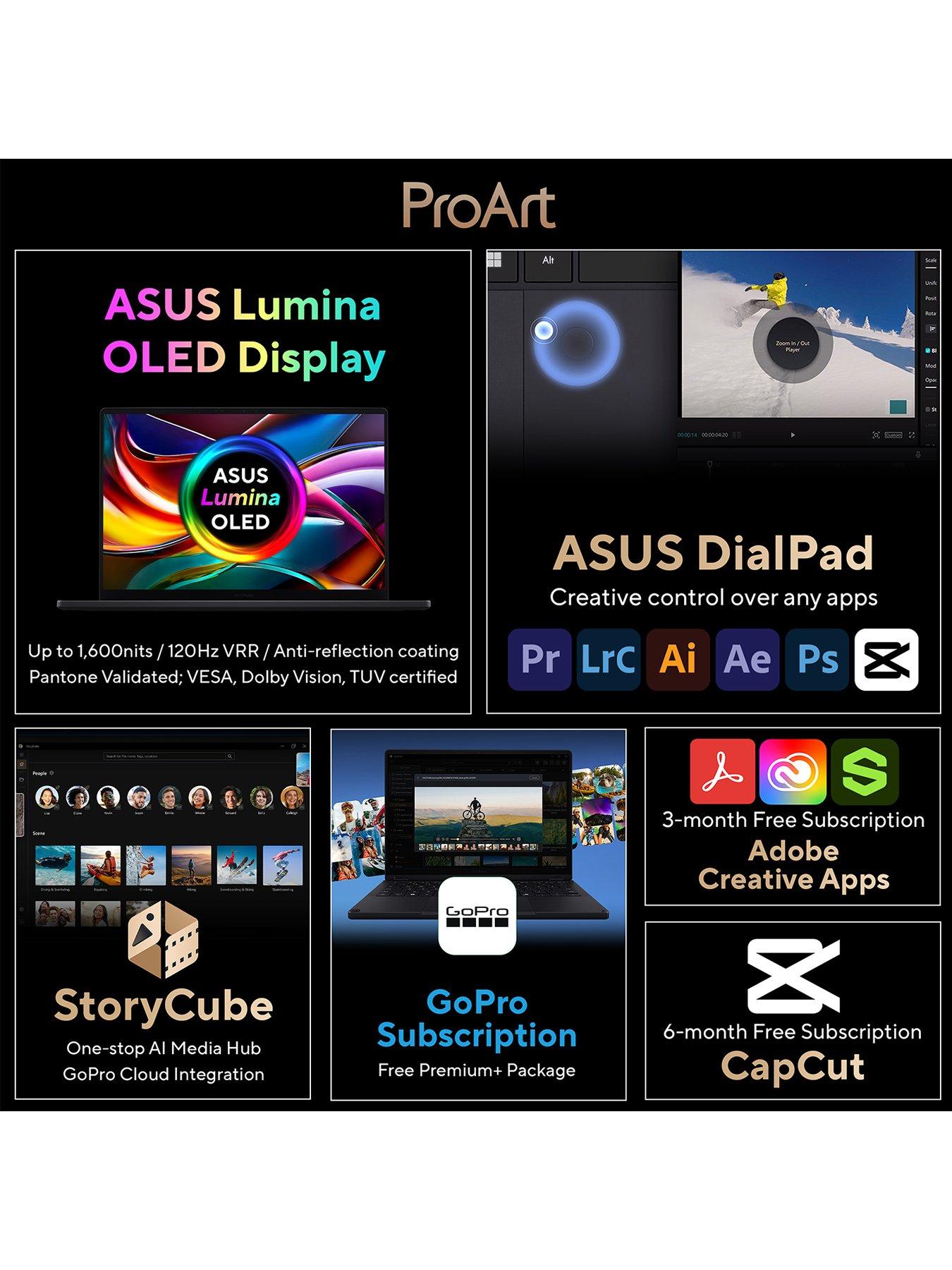 Image 7 of 7 of Asus ProArt GoPro Edition PX13 - Copilot+ PC - 13.3in OLED - AMD AI MAX - 128GB RAM - 2TB &ndash; Black