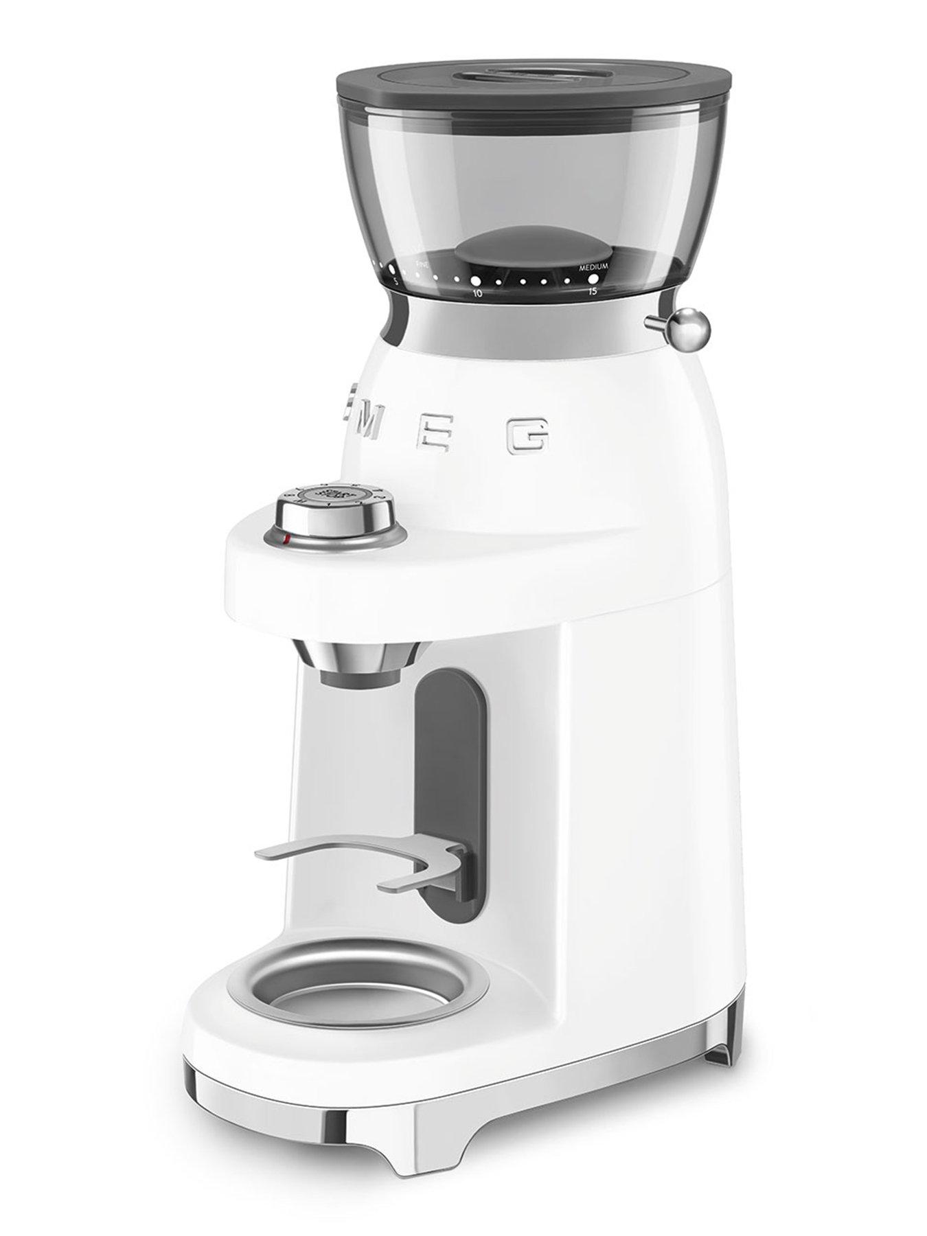 Image 3 of 6 of Smeg 50's Style Electric Coffee Grinder, Conical Burr, 30 Bean Grinding Levels, White