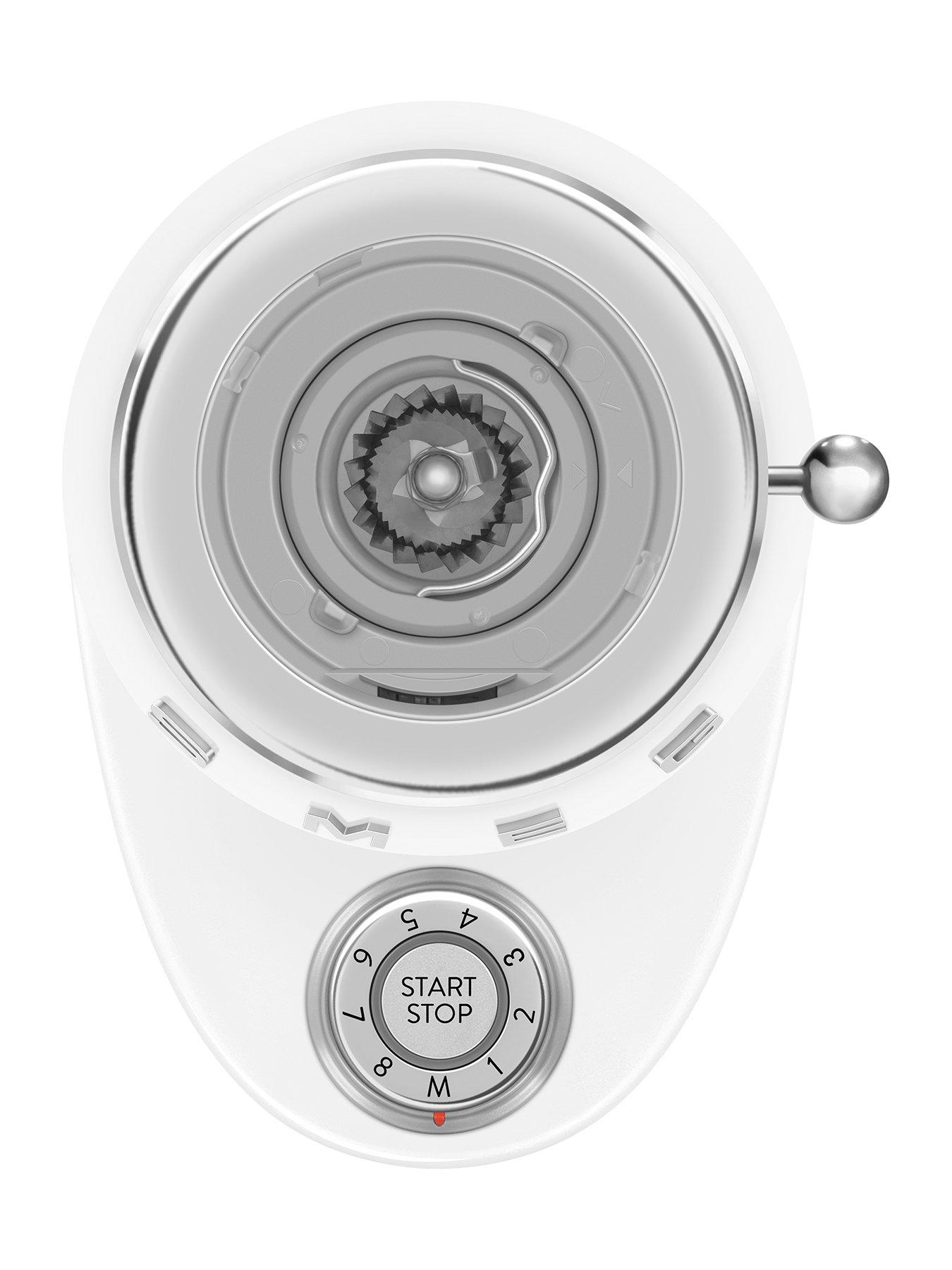 Image 5 of 6 of Smeg 50's Style Electric Coffee Grinder, Conical Burr, 30 Bean Grinding Levels, White