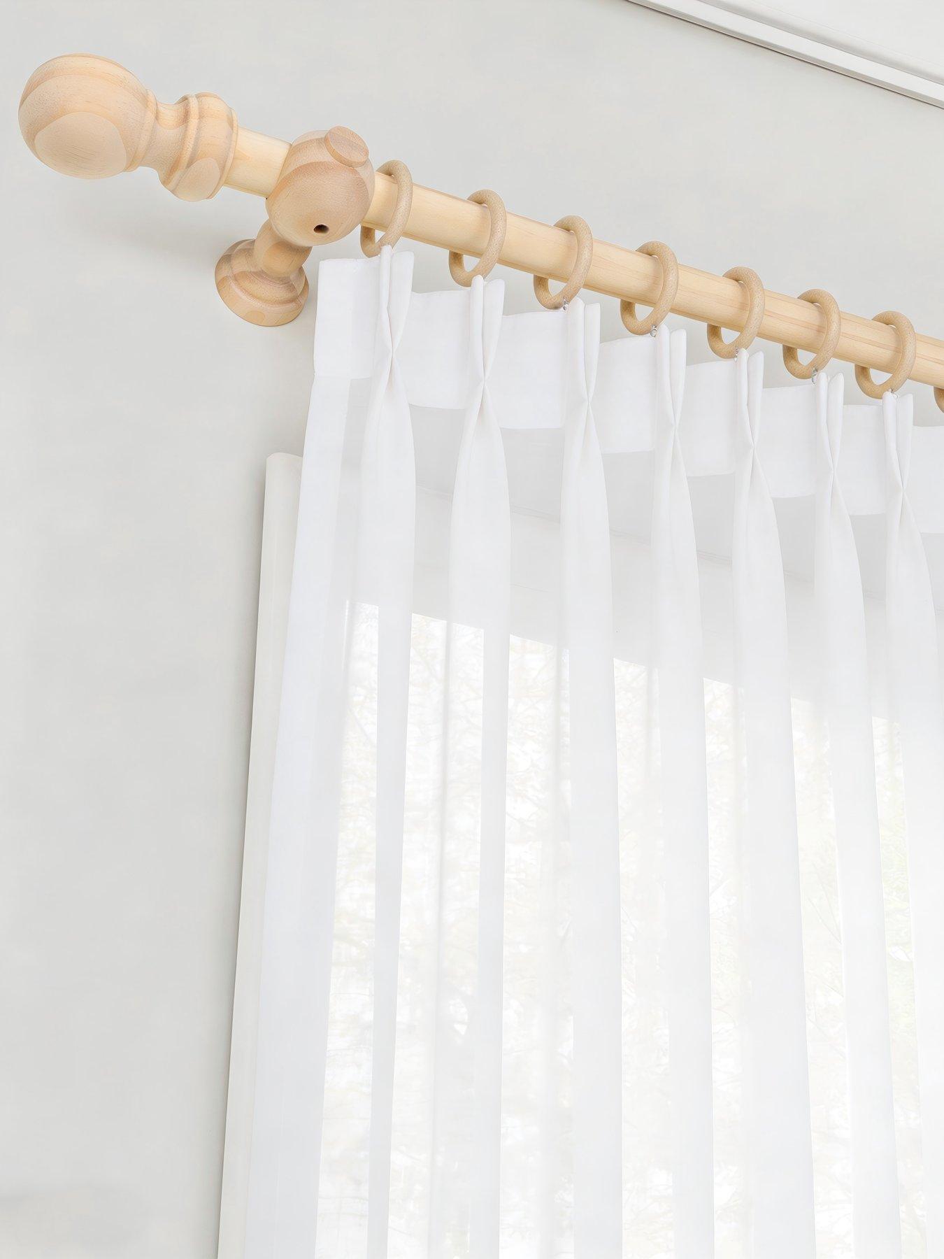 The Very Collection 28mm Plain Ball Wood Pole 2.4m