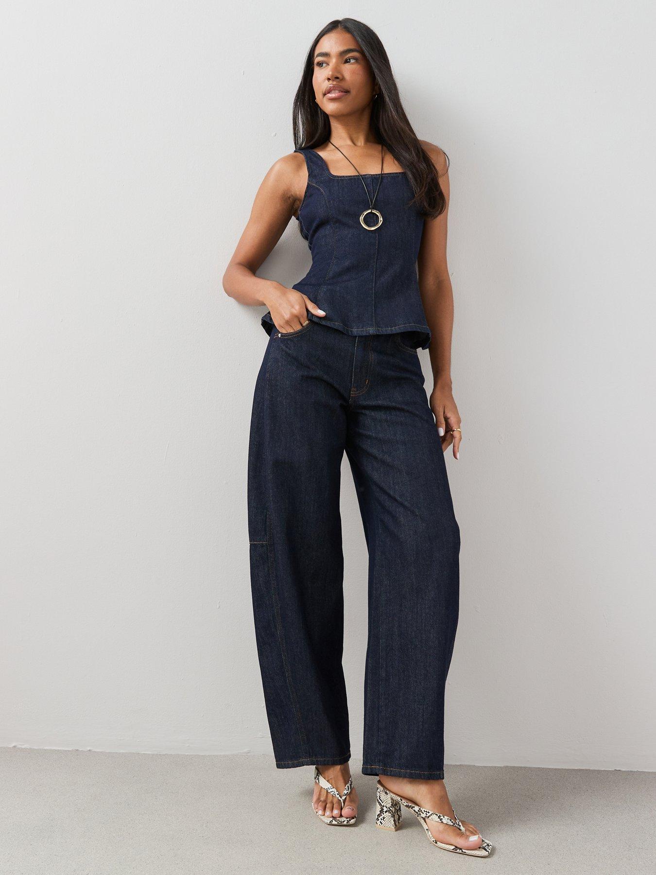 The Very Collection Loose Taper Fit Jeans - Dark Wash