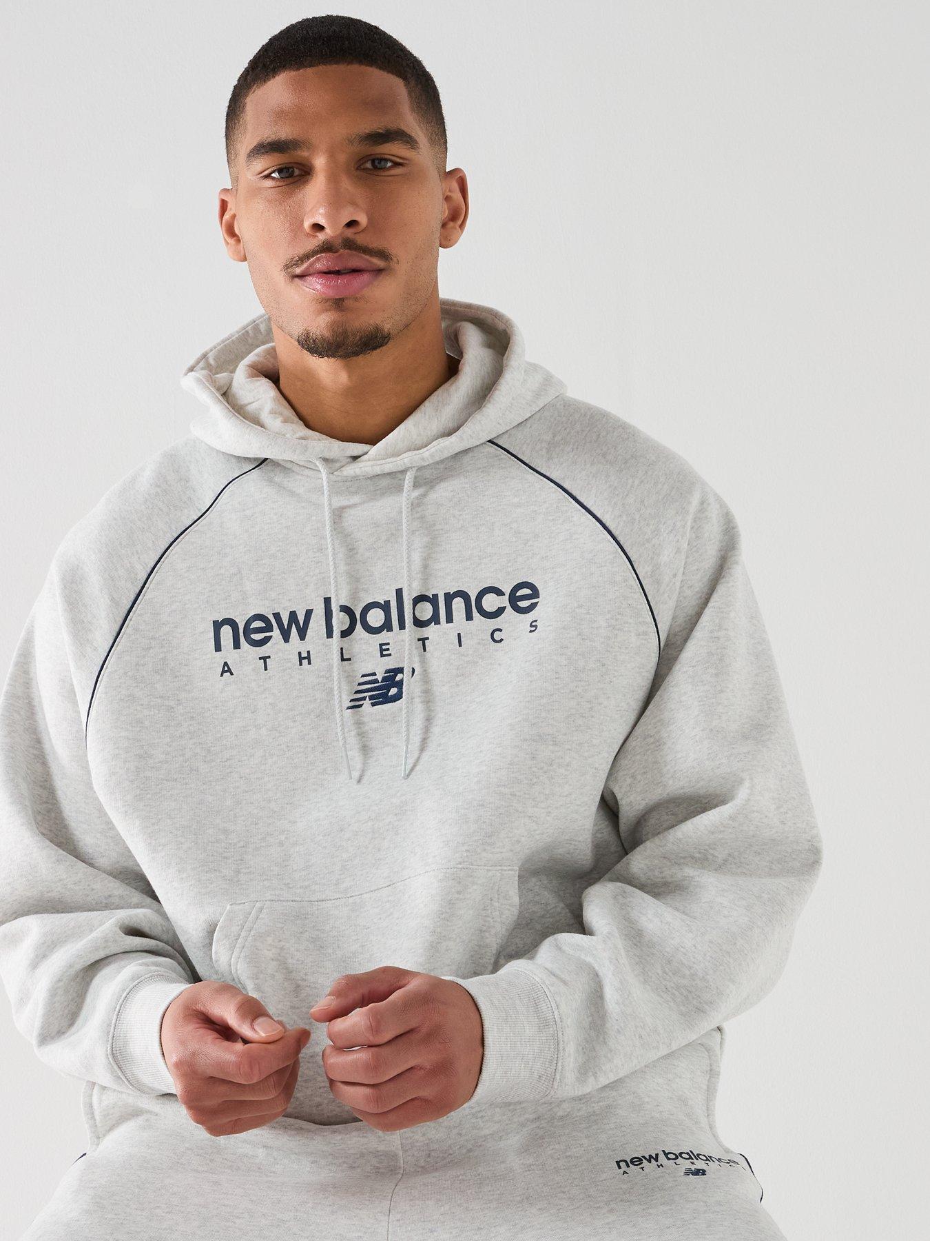 New Balance Mens Trackside Fleece Hoodie - Grey