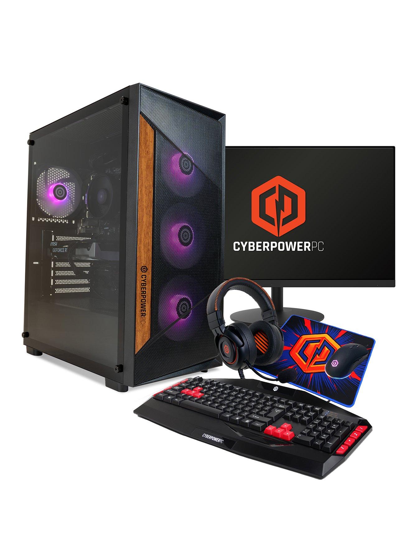CyberPower PC AMD Ryzen 5 7500F, NVIDIA GeForce RTX 5060, 16GB RAM, 1TB SSD Gaming Desktop Bundle