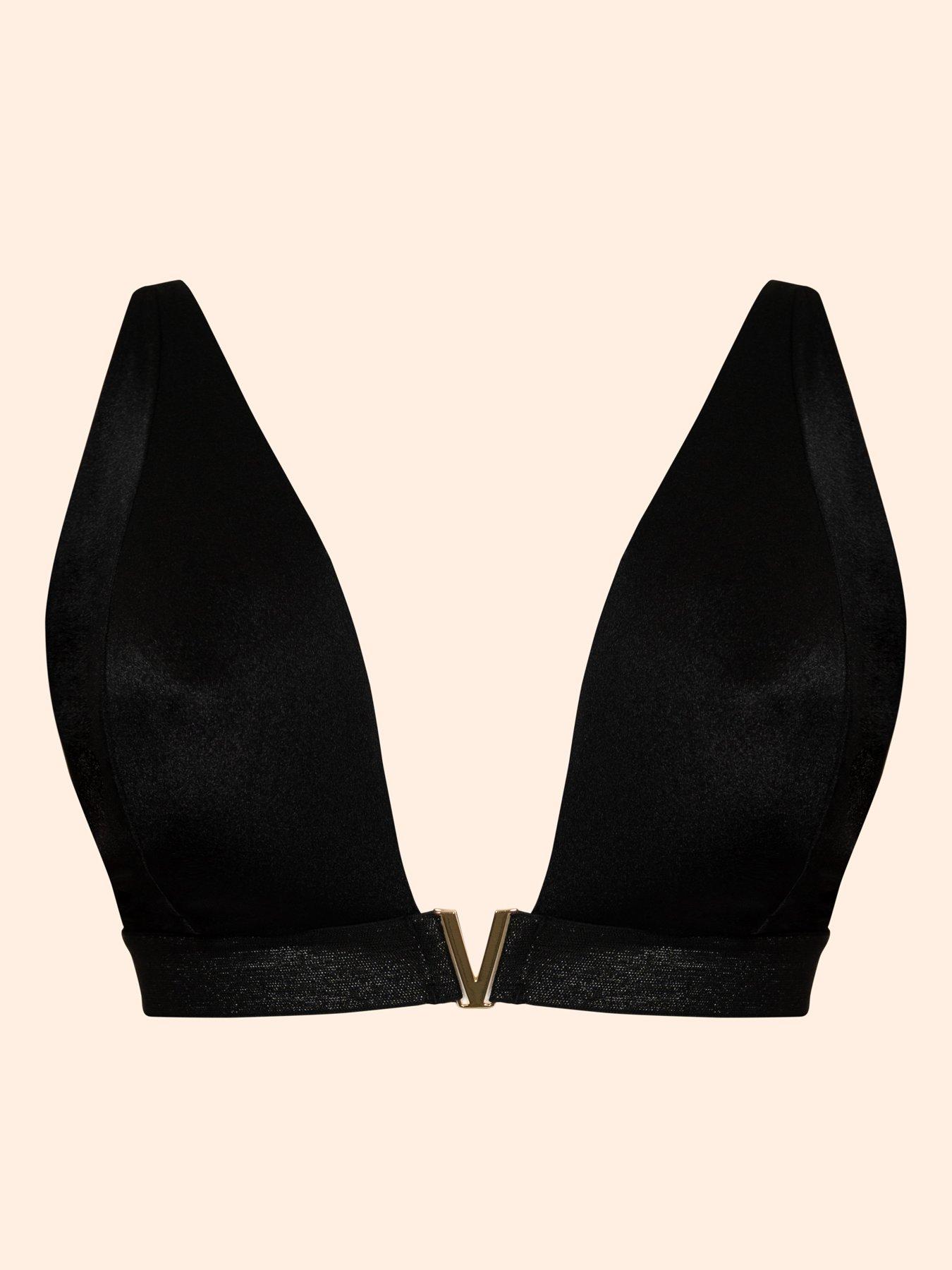 Image 6 of 6 of Curvy Kate Siren Seas Non Wired Bikini Top - Black