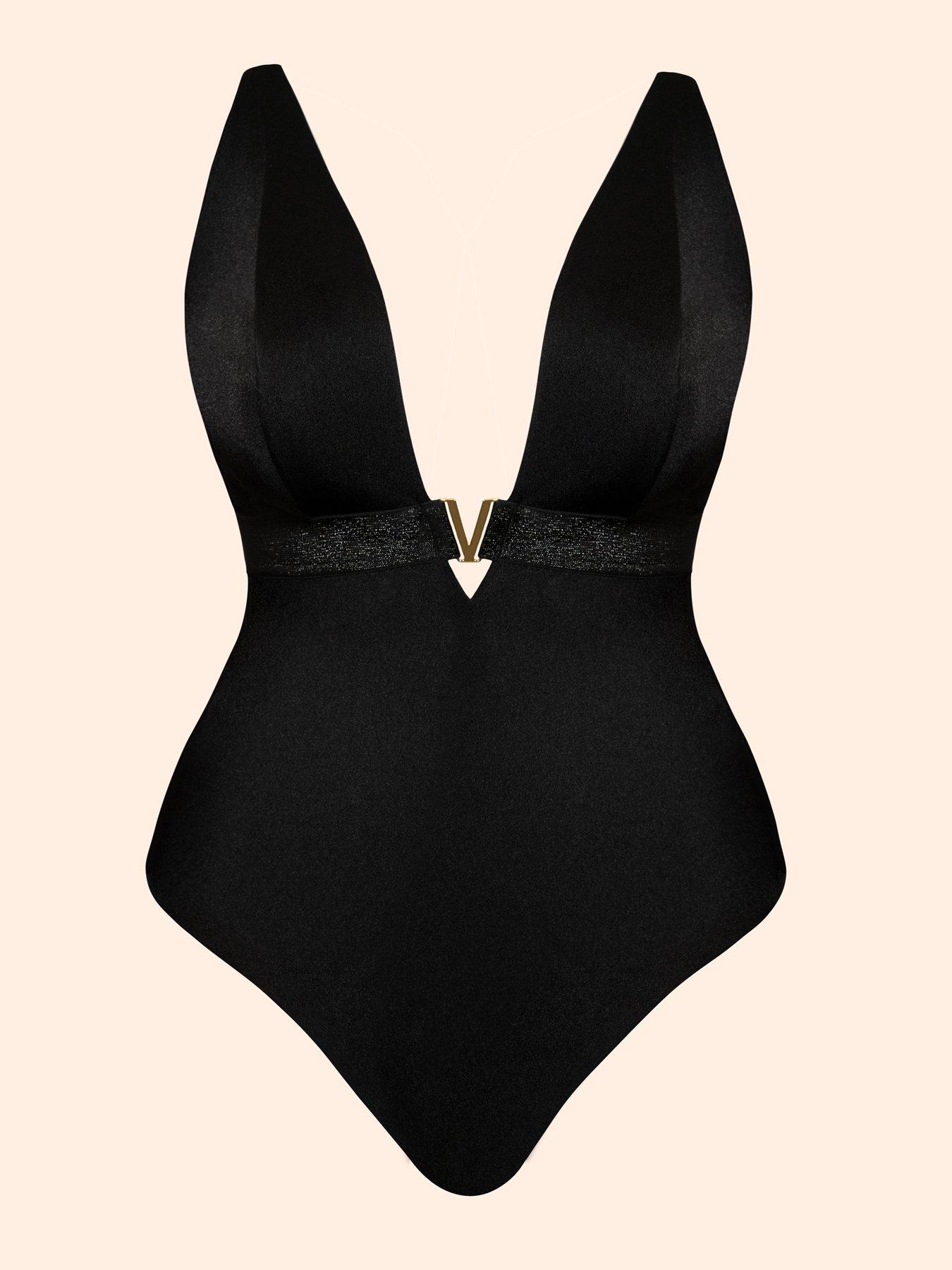 Image 6 of 6 of Curvy Kate Siren Seas Non Wired Swimsuit - Black