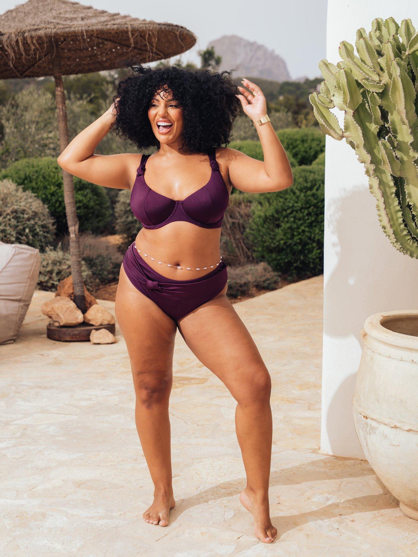 Curvy Kate Beach Bliss High Leg Bikini Brief - Mulberry Purple