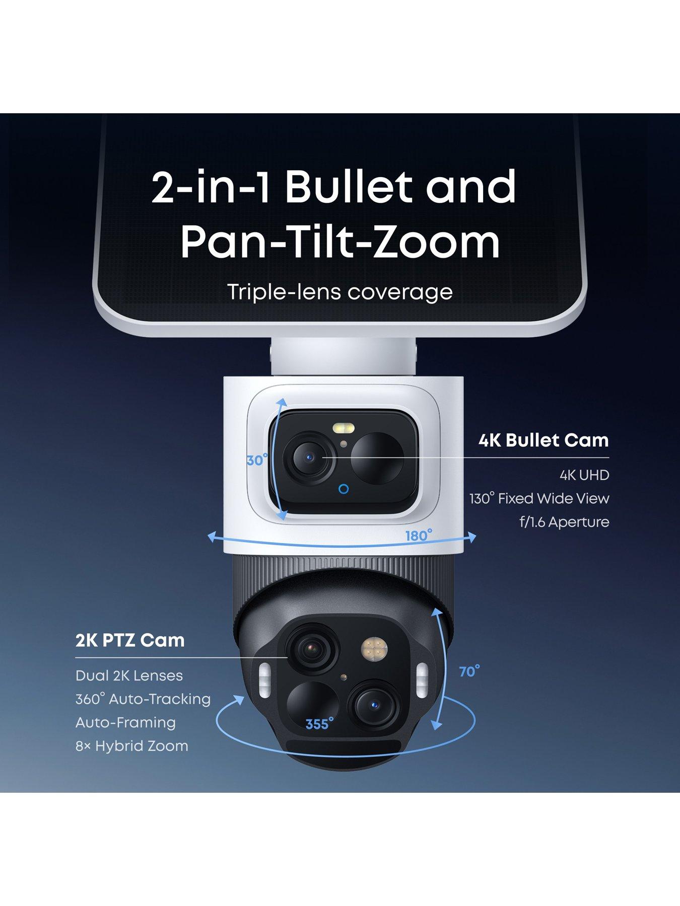 Image 3 of 8 of Eufy eufyCam S4 4K Bullet-PTZ Security Camera CCTV with Solar Panel
