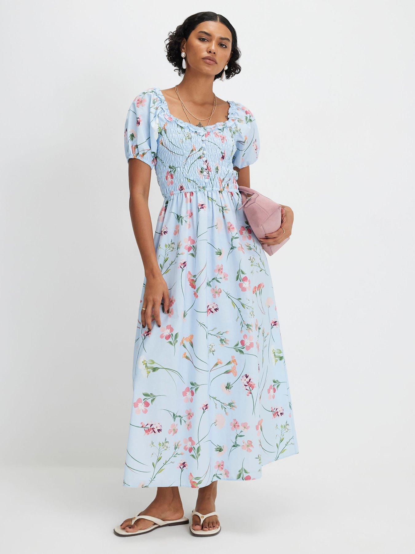 plus size dresses for curvy ladies Final Sale Plus Size Maxi Dress in Blue and White Print – Chic And Curvy