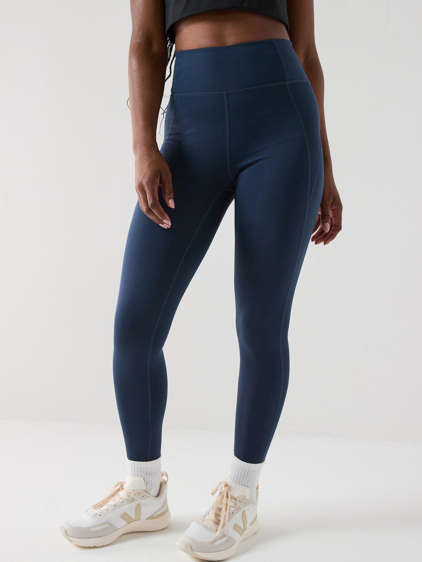 Girlfriend Collective Womens Training Long Compressive High-Rise Legging - Navy